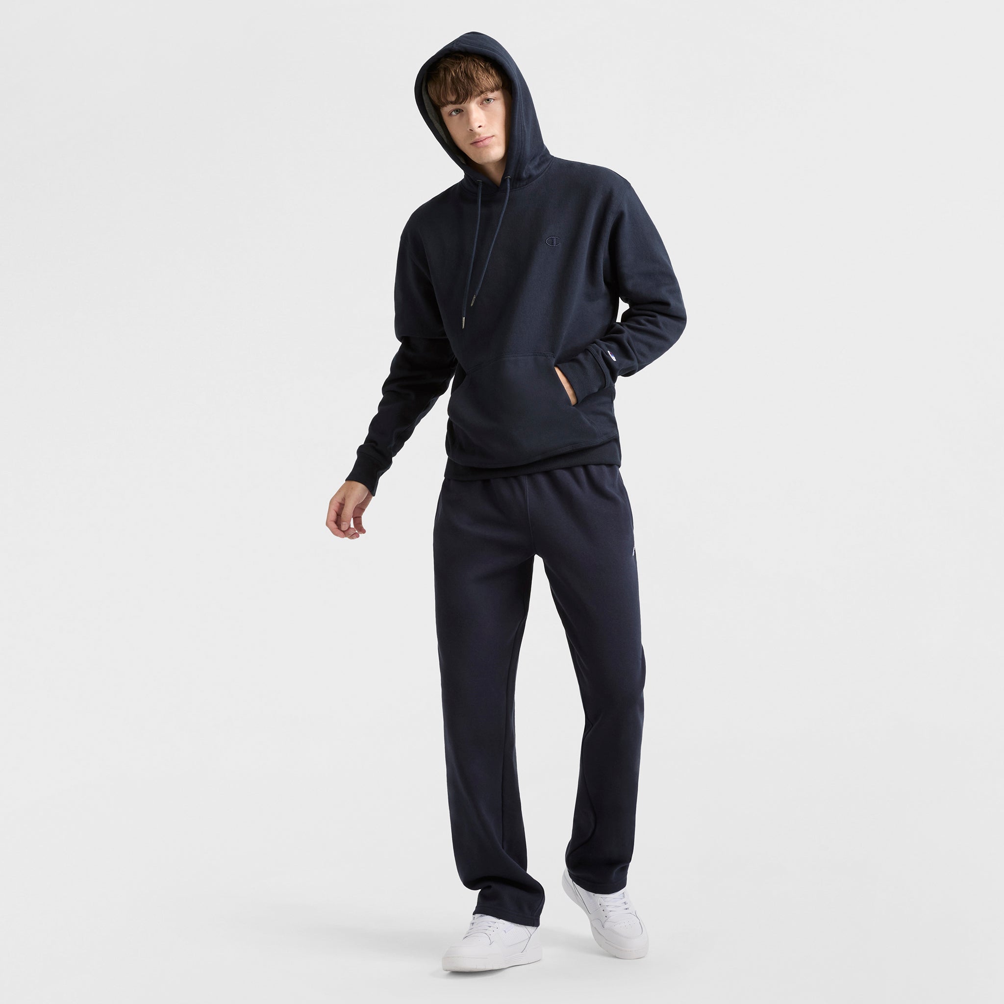 Champion Powerblend Open Hem C Logo sweatpants jogging marine molleton