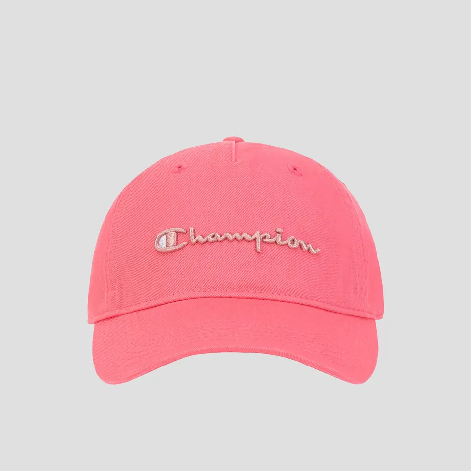 Champion Script Embroidery Adjustable Cap casquette corail coton