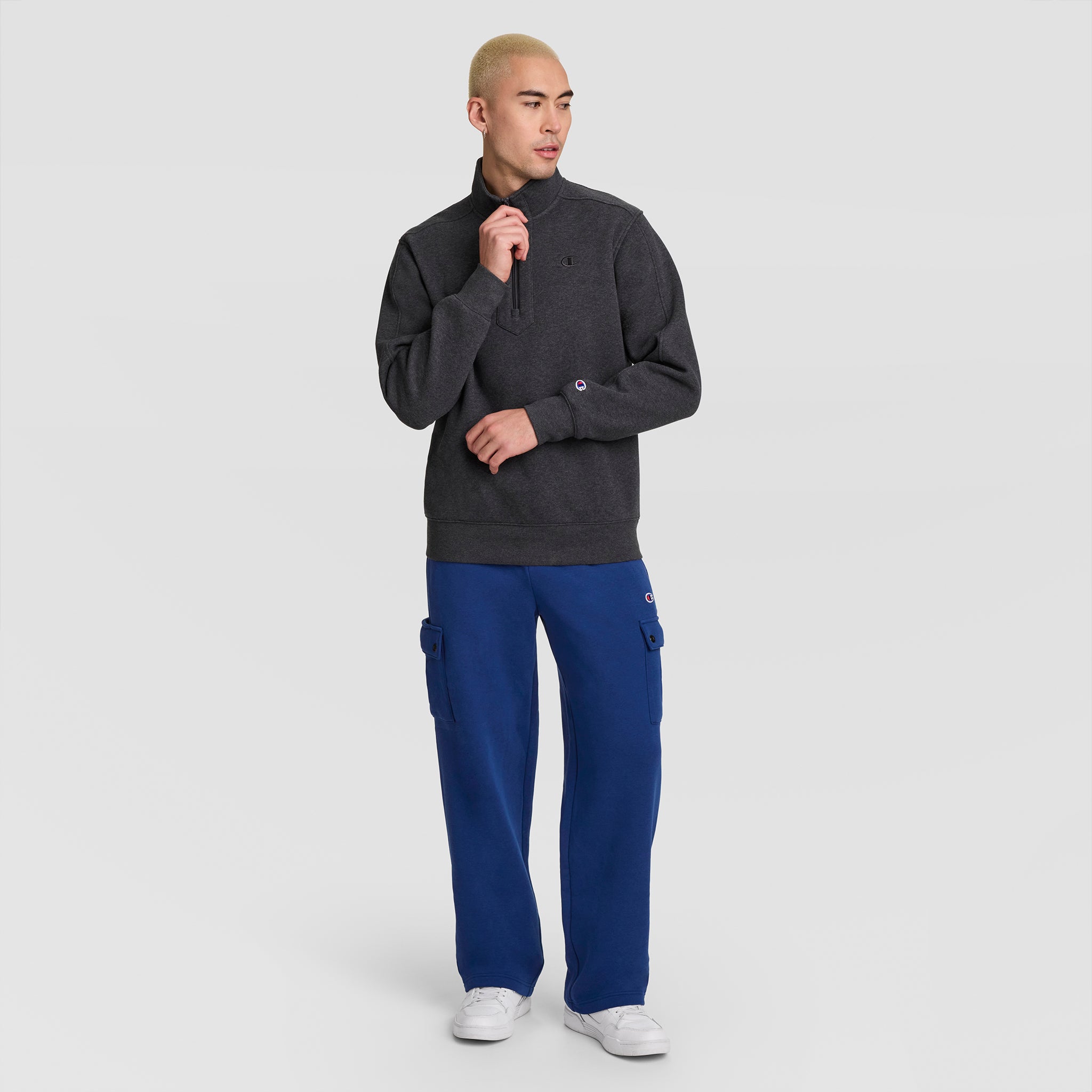 Champion Fleece Cargo Pant C Logo cargo bleu Estate Blue