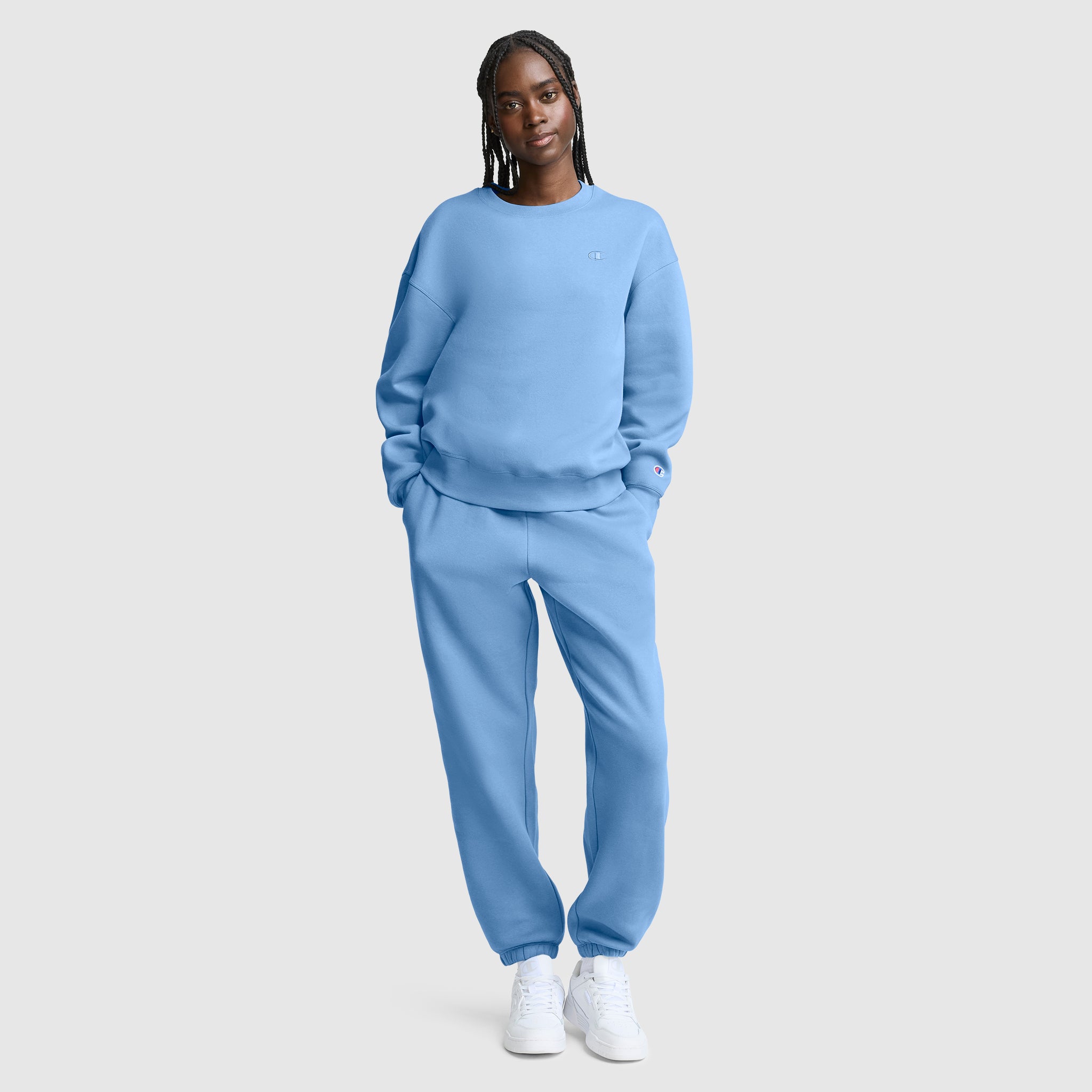 Champion Powerblend Crewneck sweat riviera petit C
