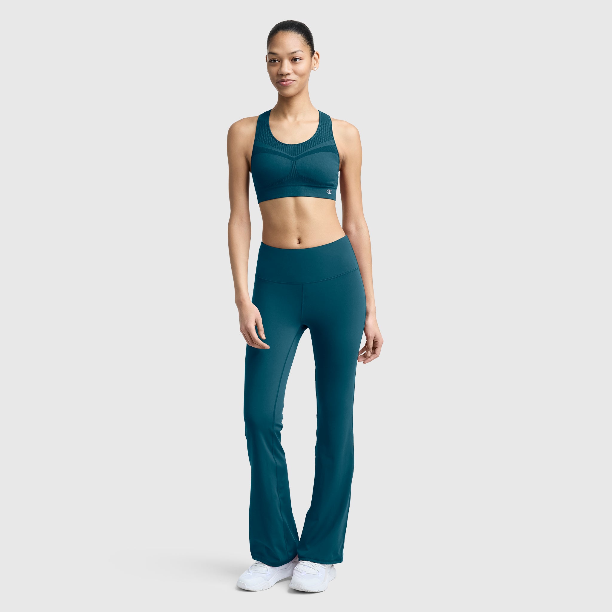 Champion Seamless Racerback Brassière de sport Deep Teal sans armatures
