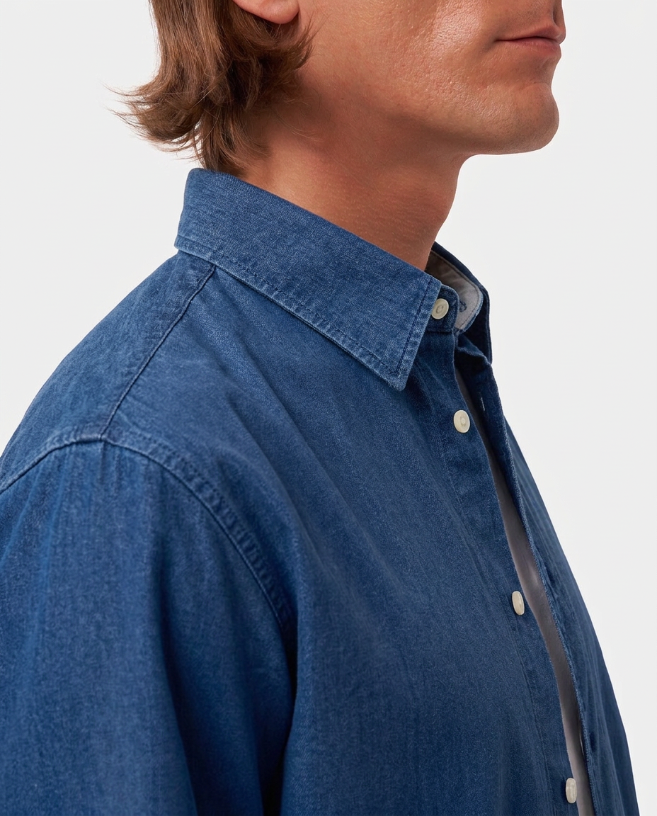LAFAURIE VALENTIN chemise denim brut coton coupe droite