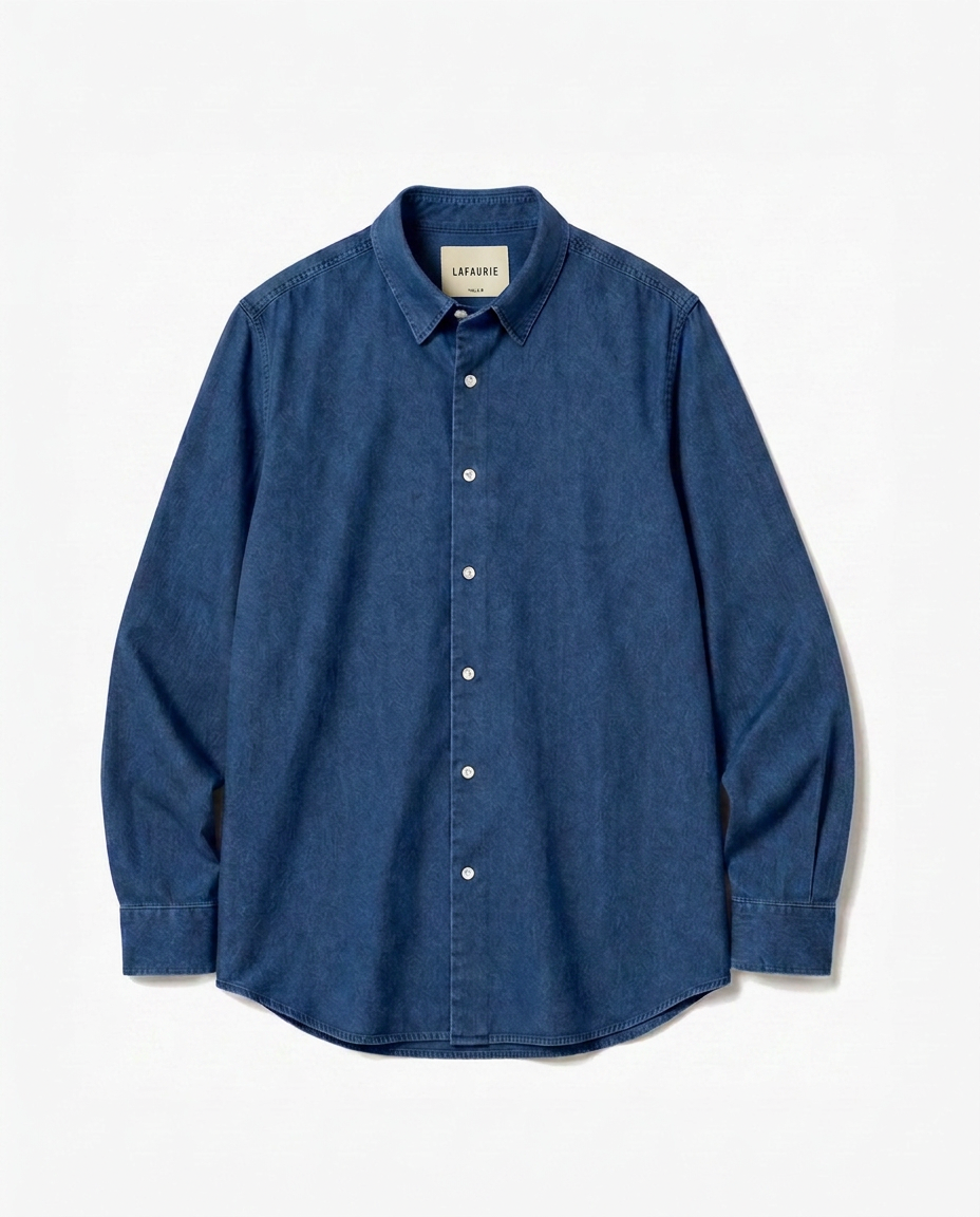LAFAURIE VALENTIN chemise denim brut coton coupe droite