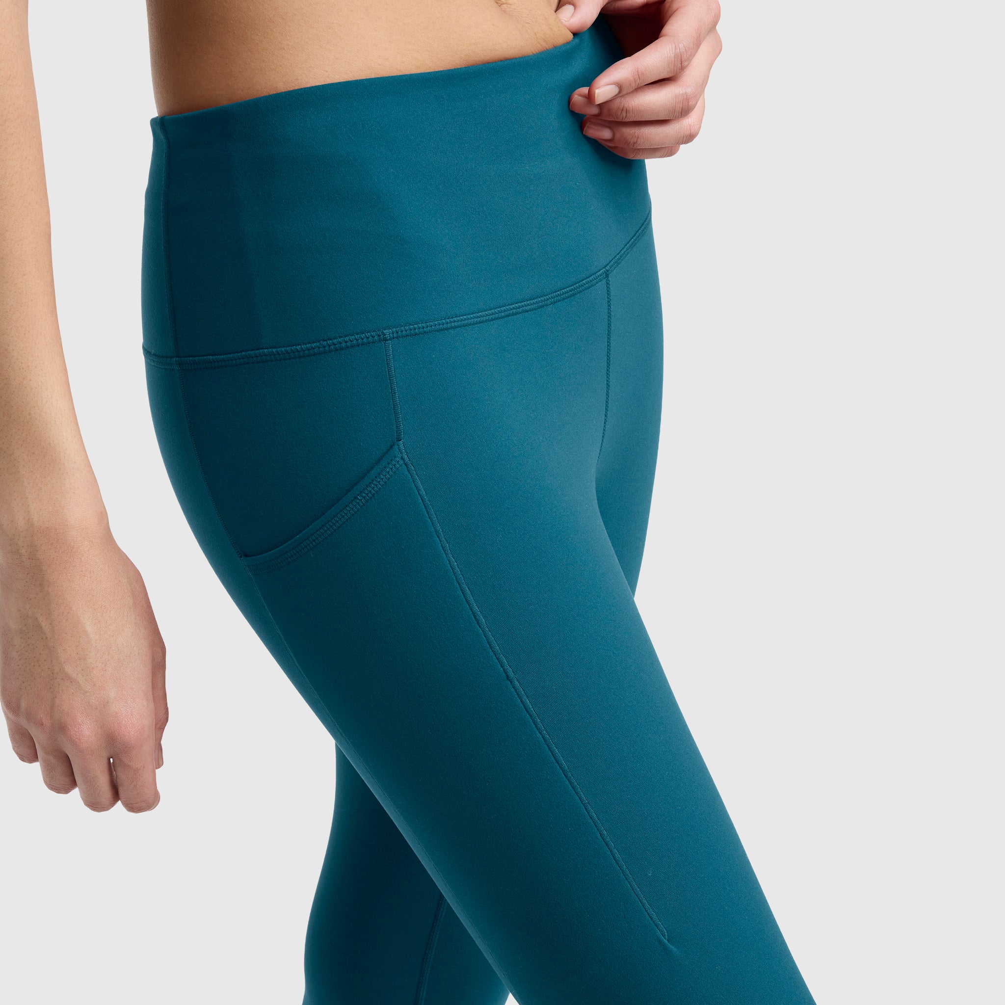 Champion Leggings C Logo legging vert Deep Teal poches