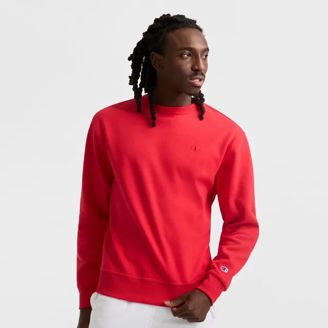 Champion Powerblend Crewneck Sweat Homme Rouge Tango Chaud