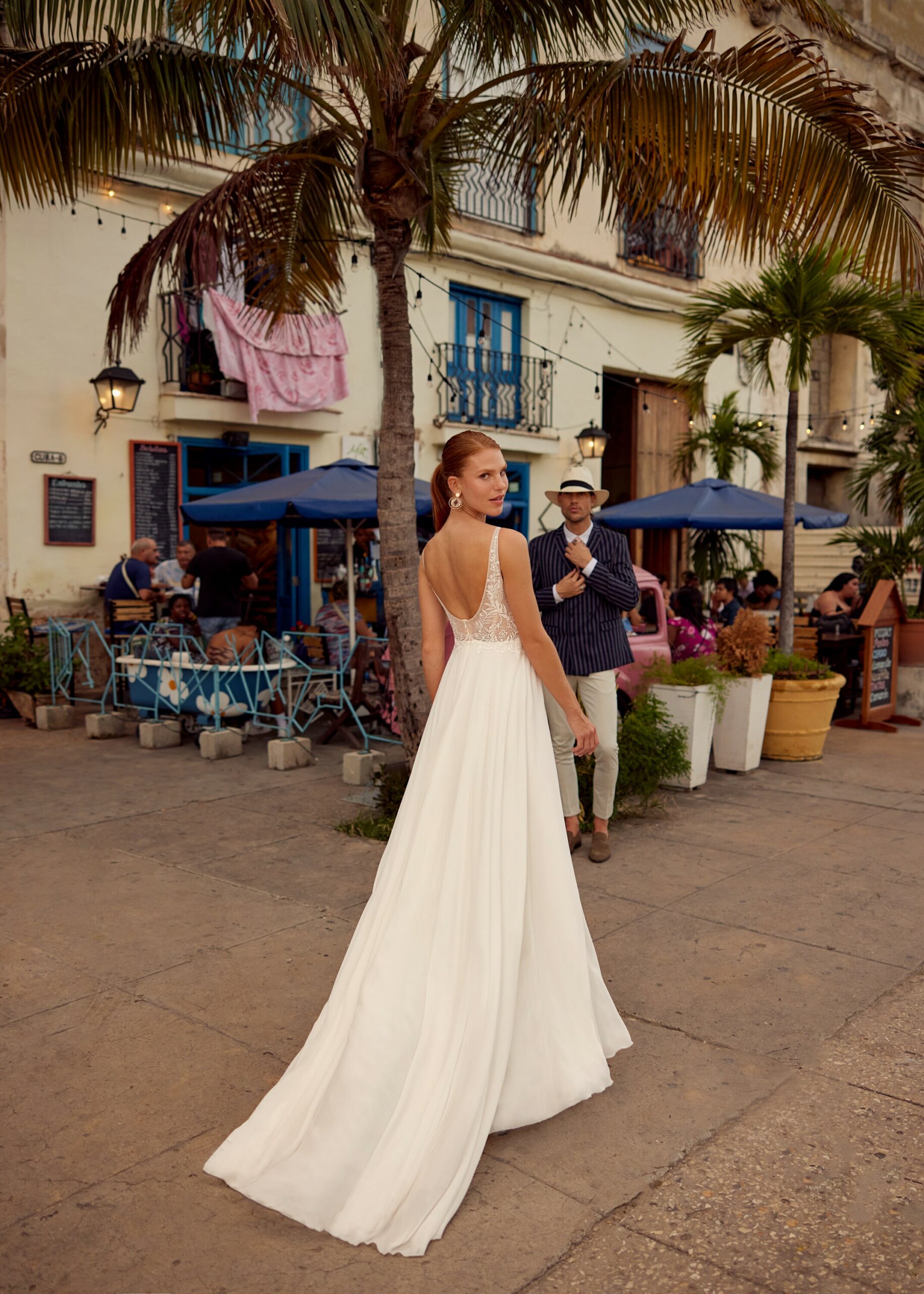 Hervé Paris Libre Lior-A robe de mariée blanche longue