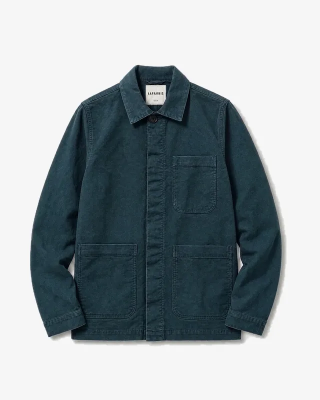 Lafaurie Hockney veste bleu canard coton
