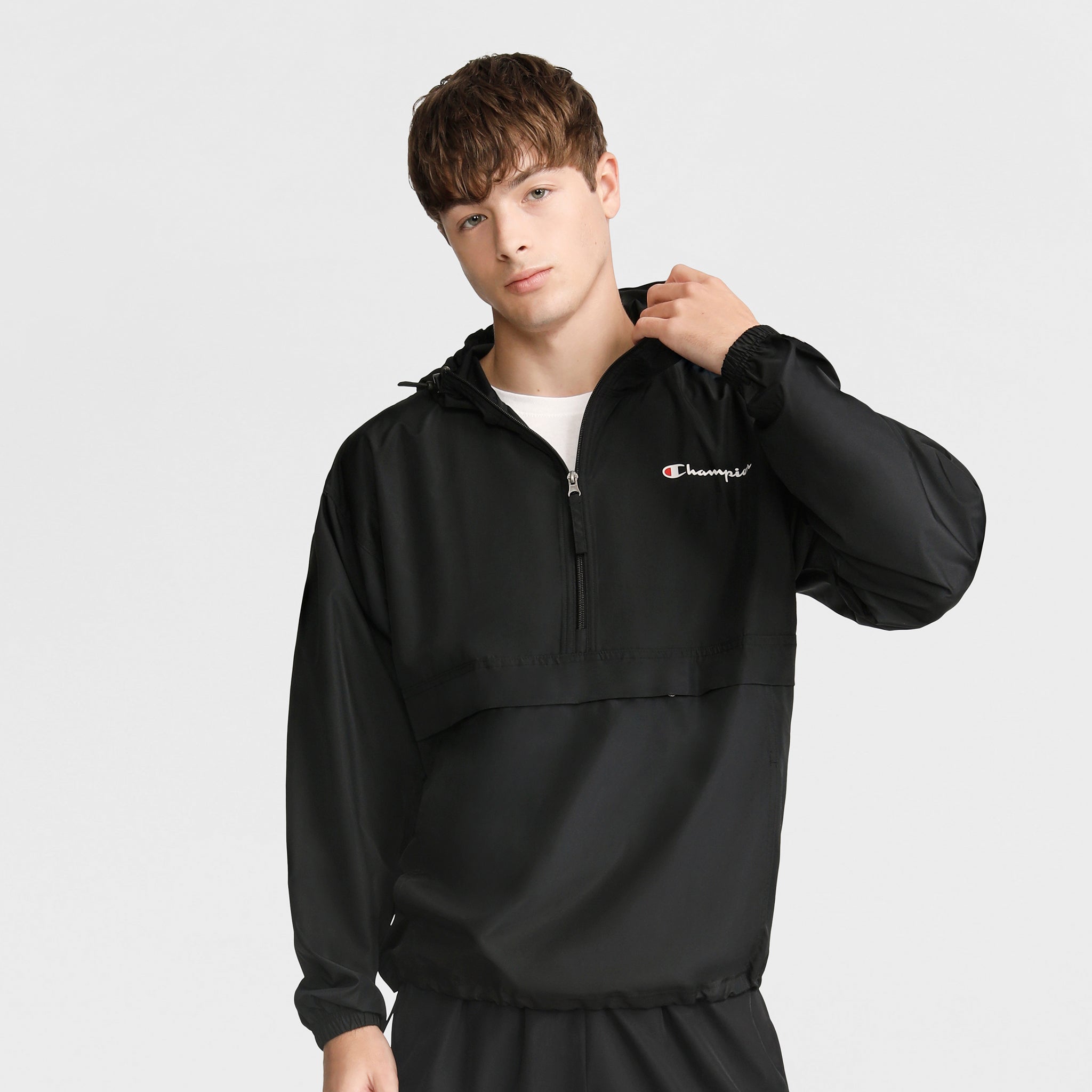 Champion Stadium Veste coupe-vent noire polyester recyclé