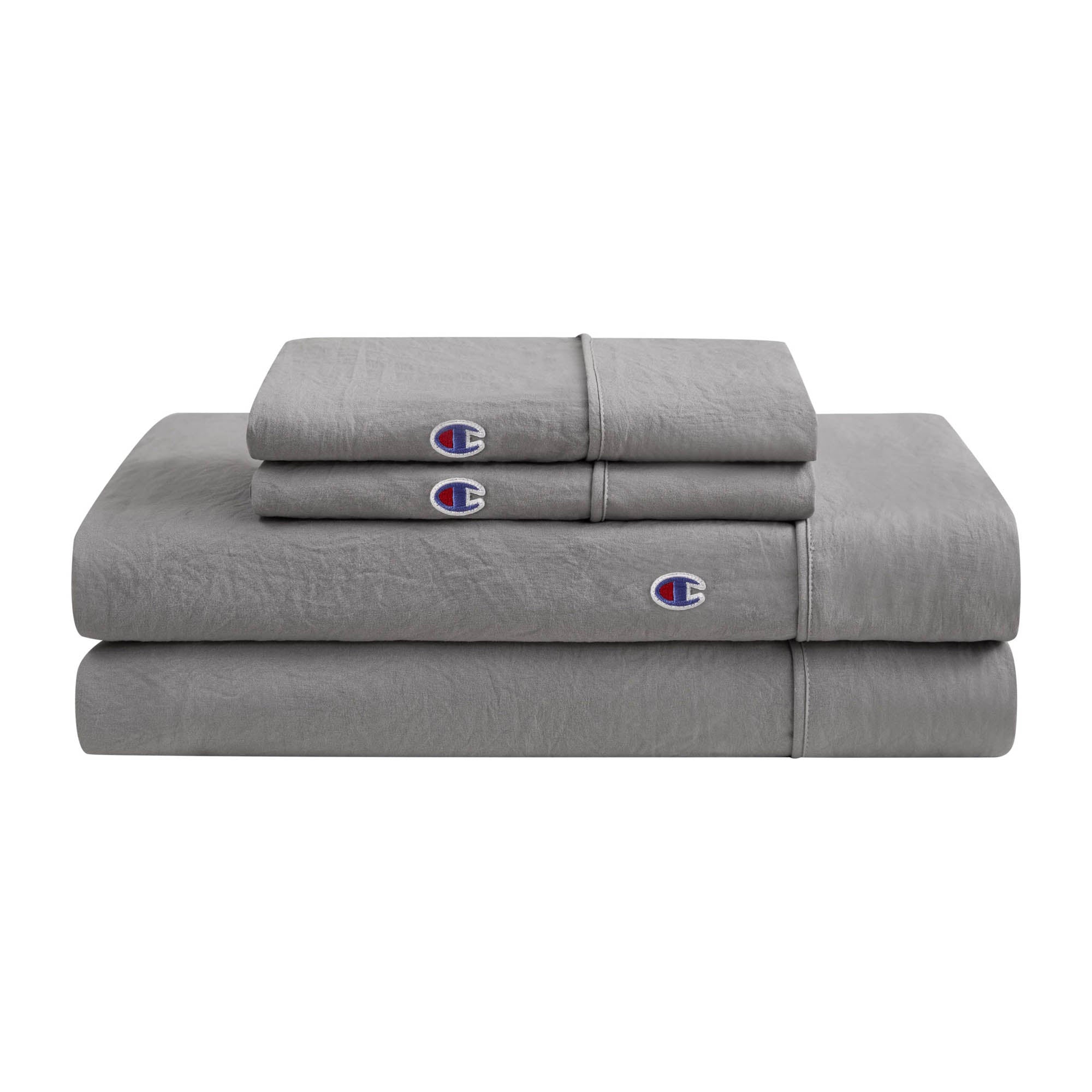 Champion Room Decor Embroidery Patch Parure Draps Gris Queen