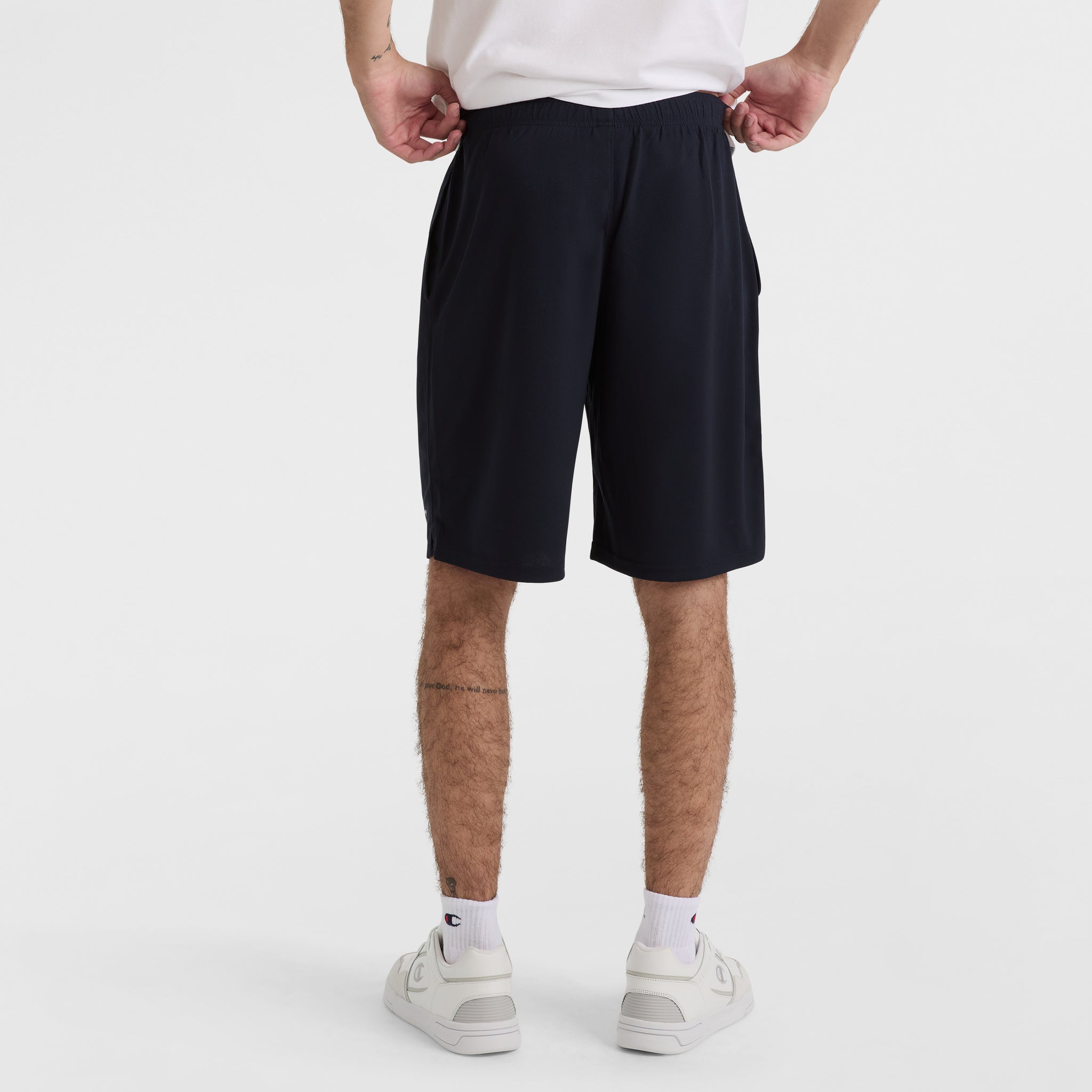 Champion Shorts short sport homme navy 10 pouces poches