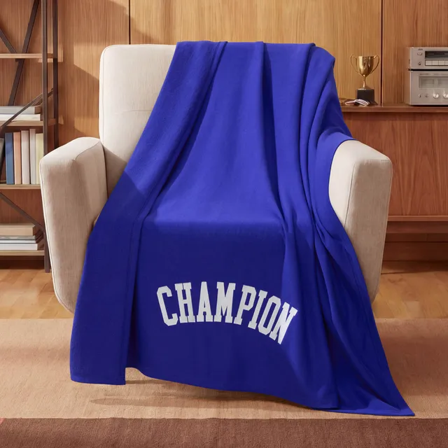 Champion Room Decor Jersey Plaid Polaire Bleu Royal 50x70