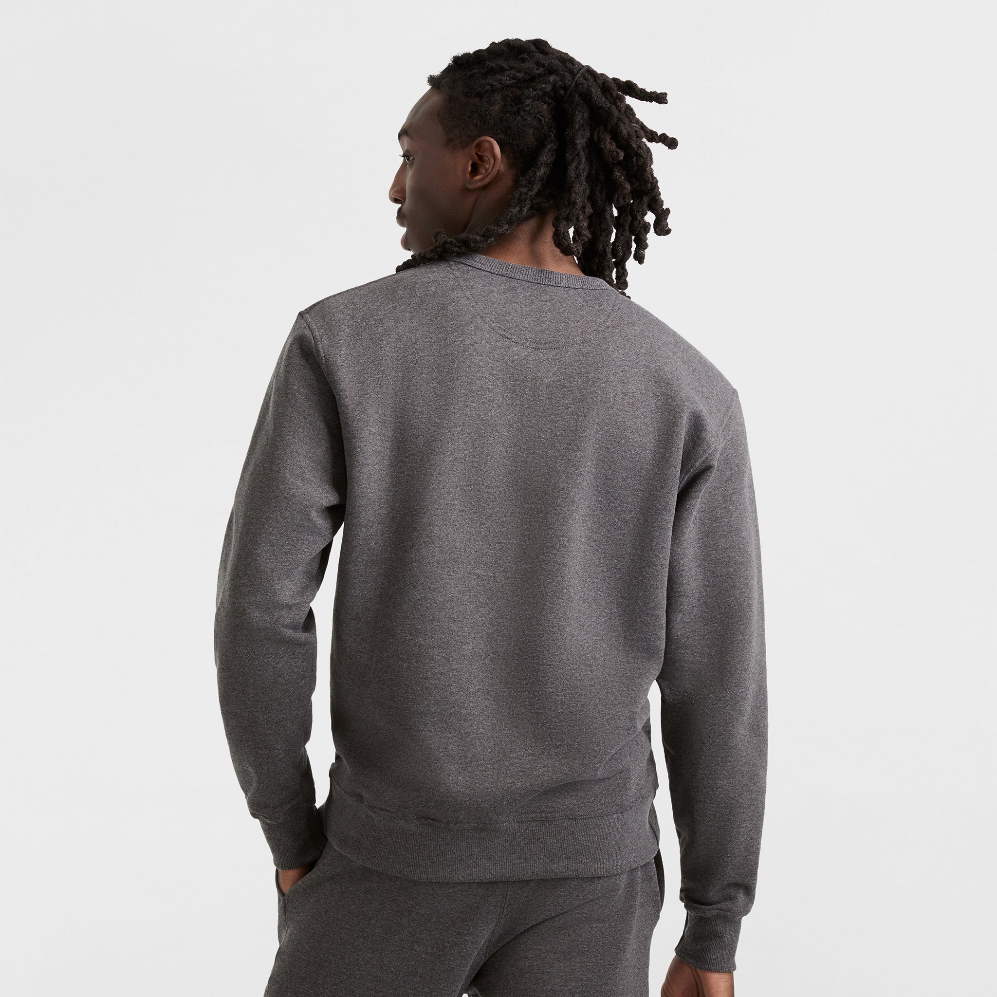 Champion Powerblend Crewneck Sweat Homme Gris Granite Chaud