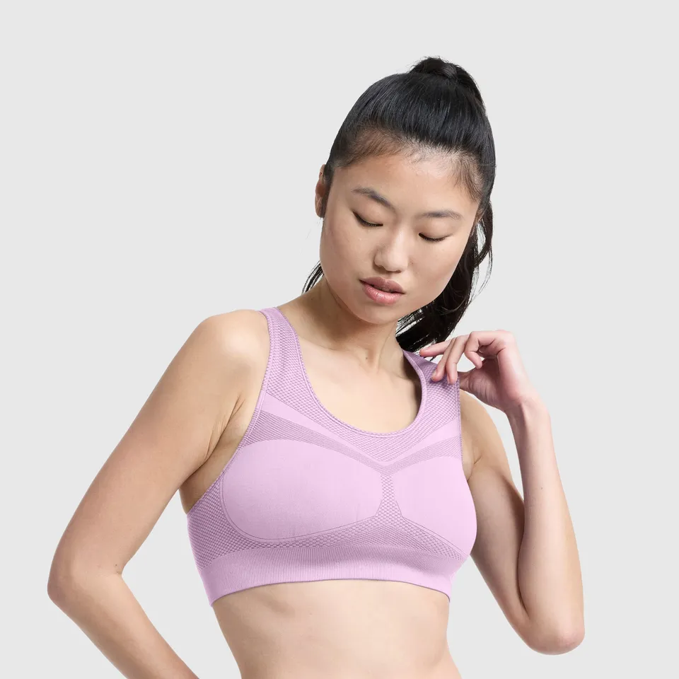 Champion Seamless Racerback Brassière de sport Smoky Grape respirante