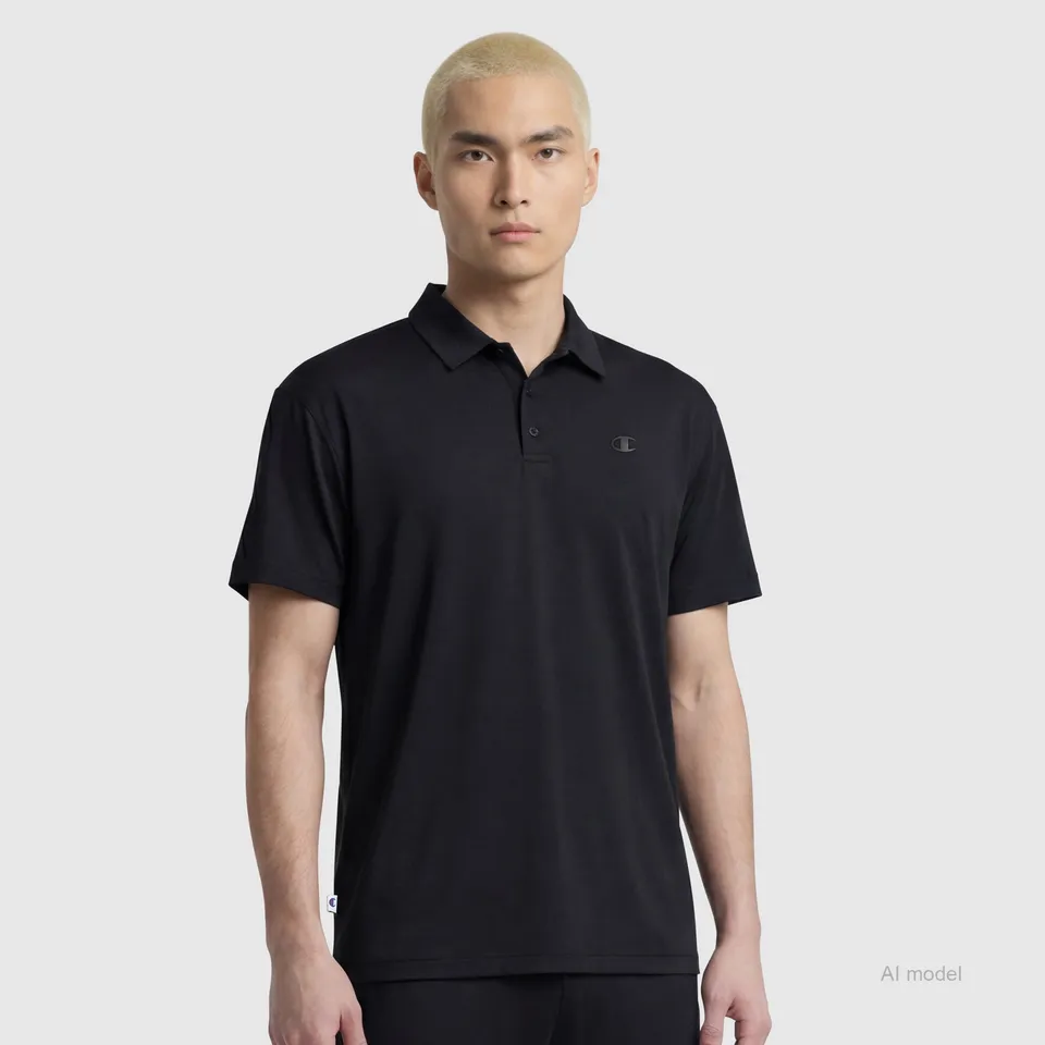Champion Sport Polo C Logo polo homme Black stretch