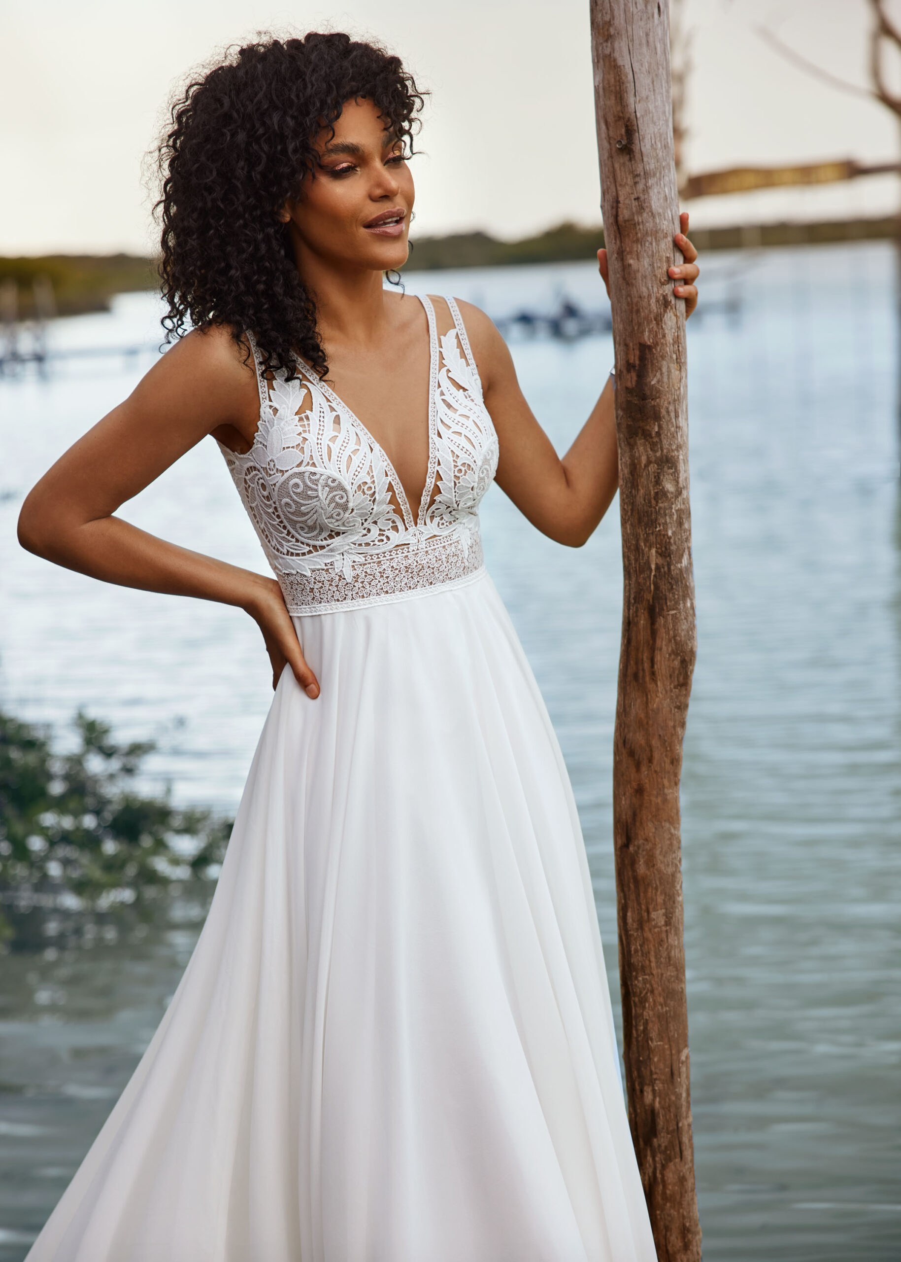 Hervé Paris Vintage Tartane robe de mariée vintage