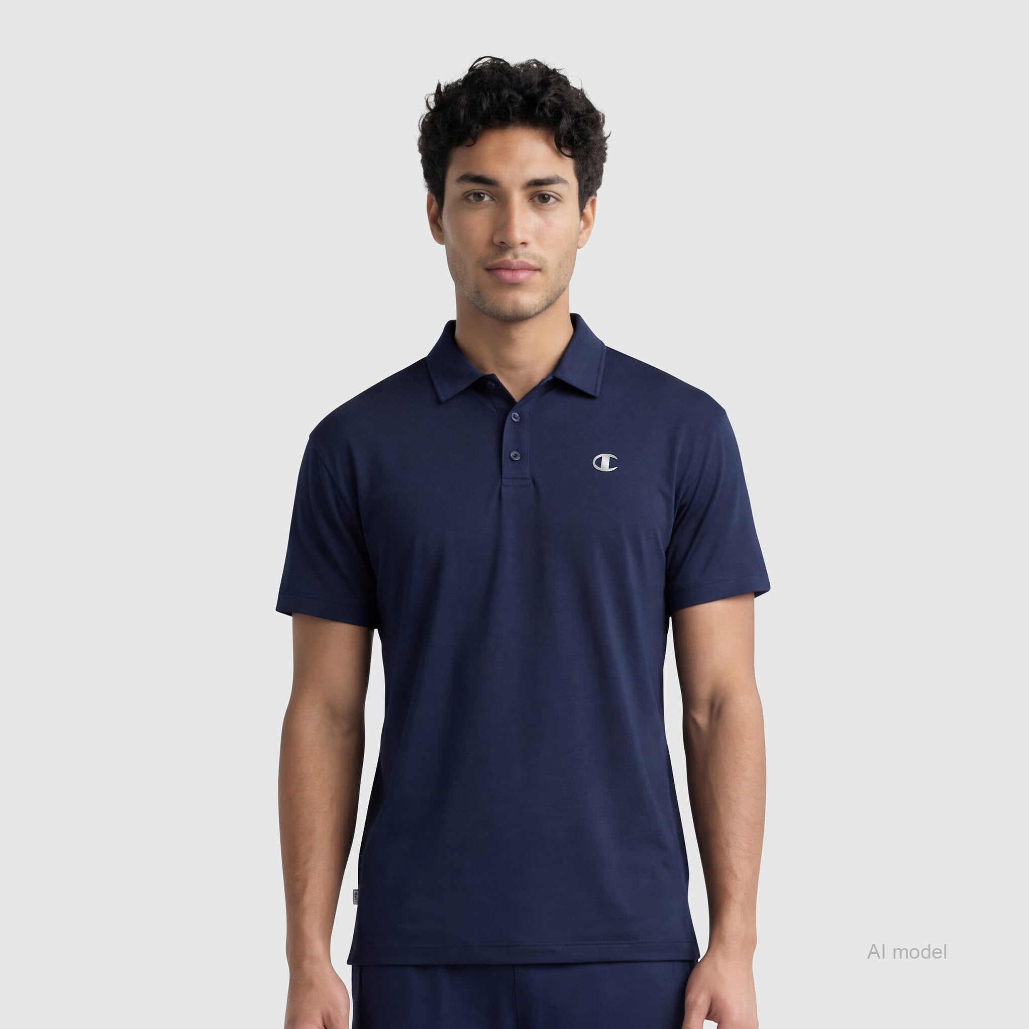 Champion Sport Polo C Logo polo homme Deep Navy stretch