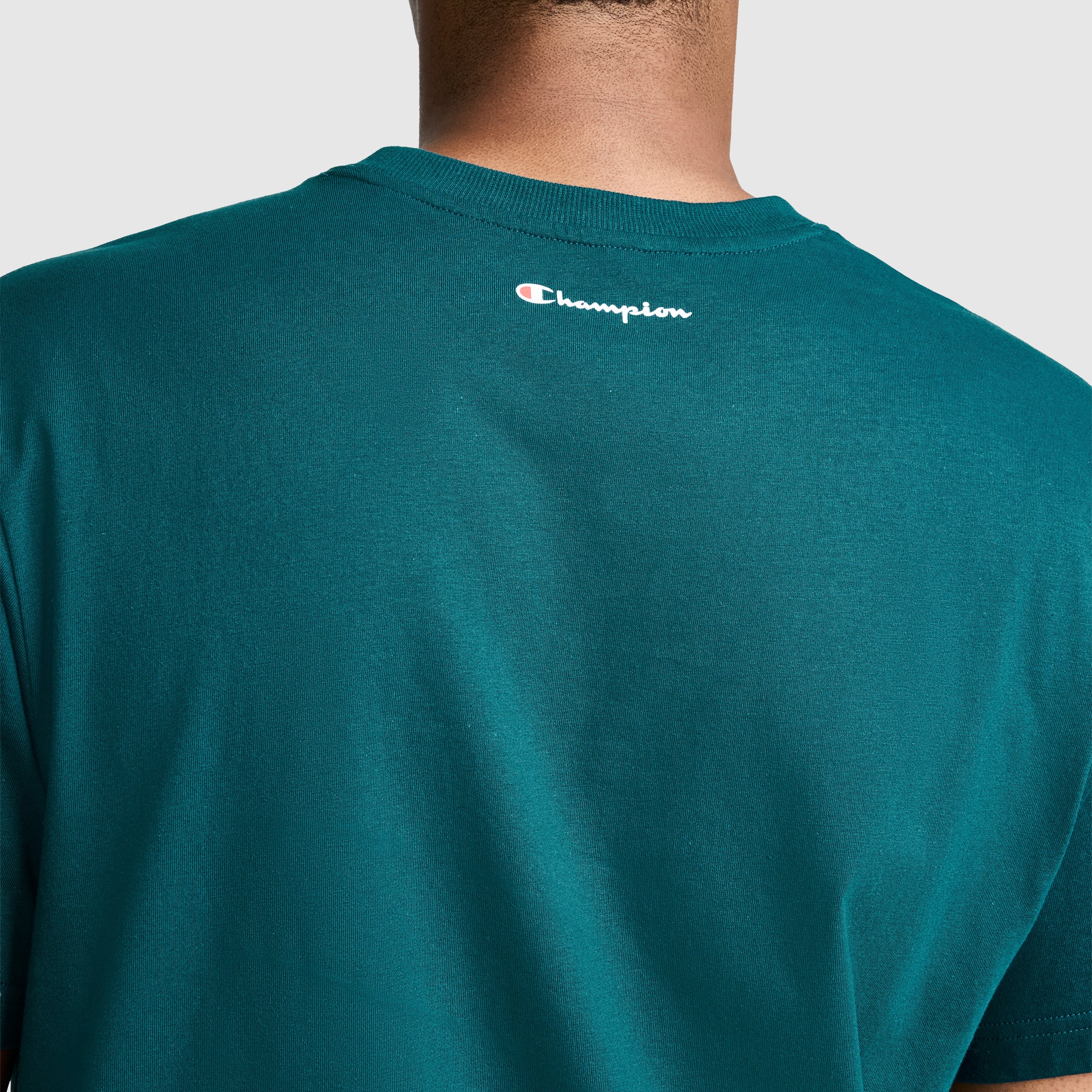 Champion Classic Graphic Script Logo t-shirt homme Deep Teal coton
