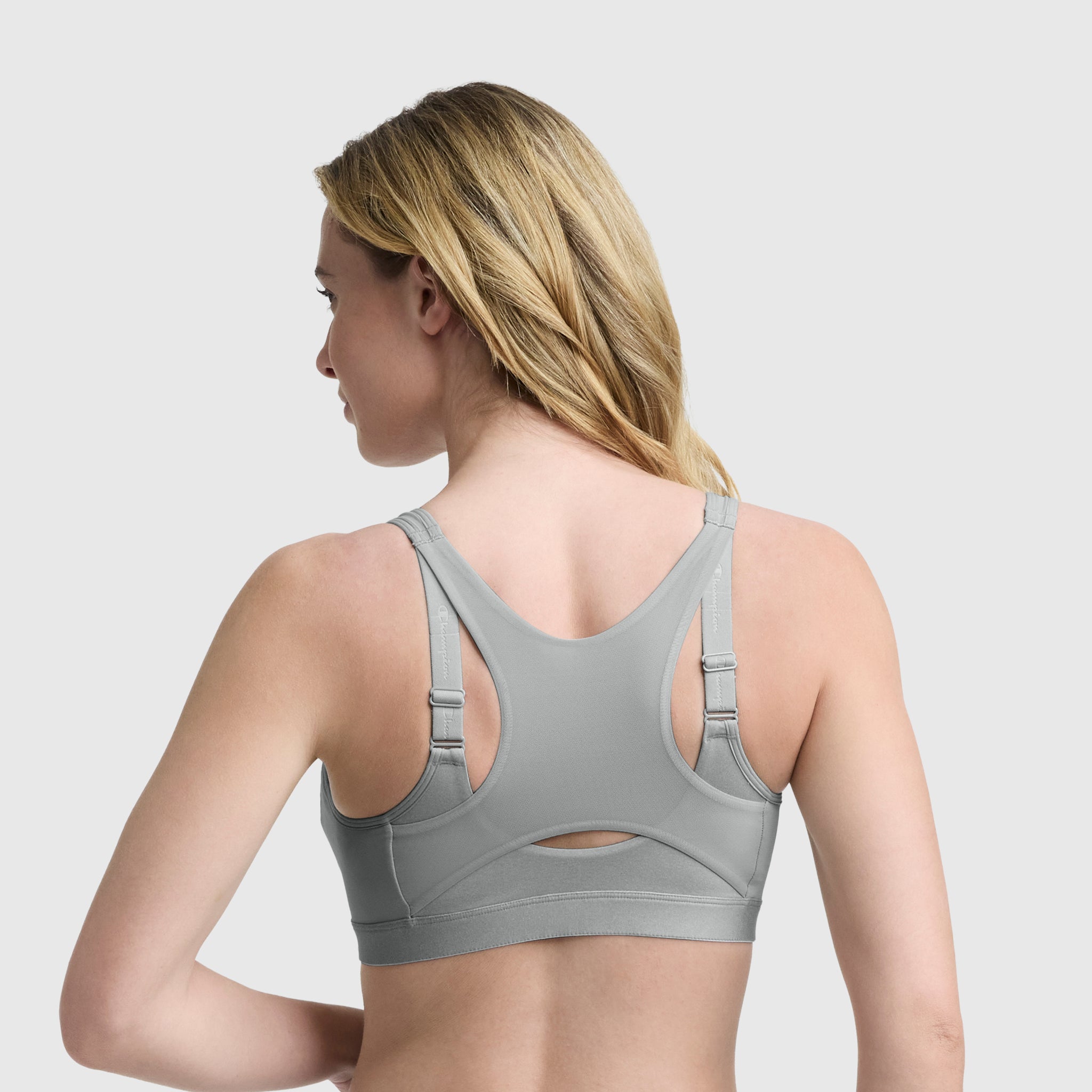Champion Motion Control Zip Brassière Sport Oxford Grey Maintien Fort
