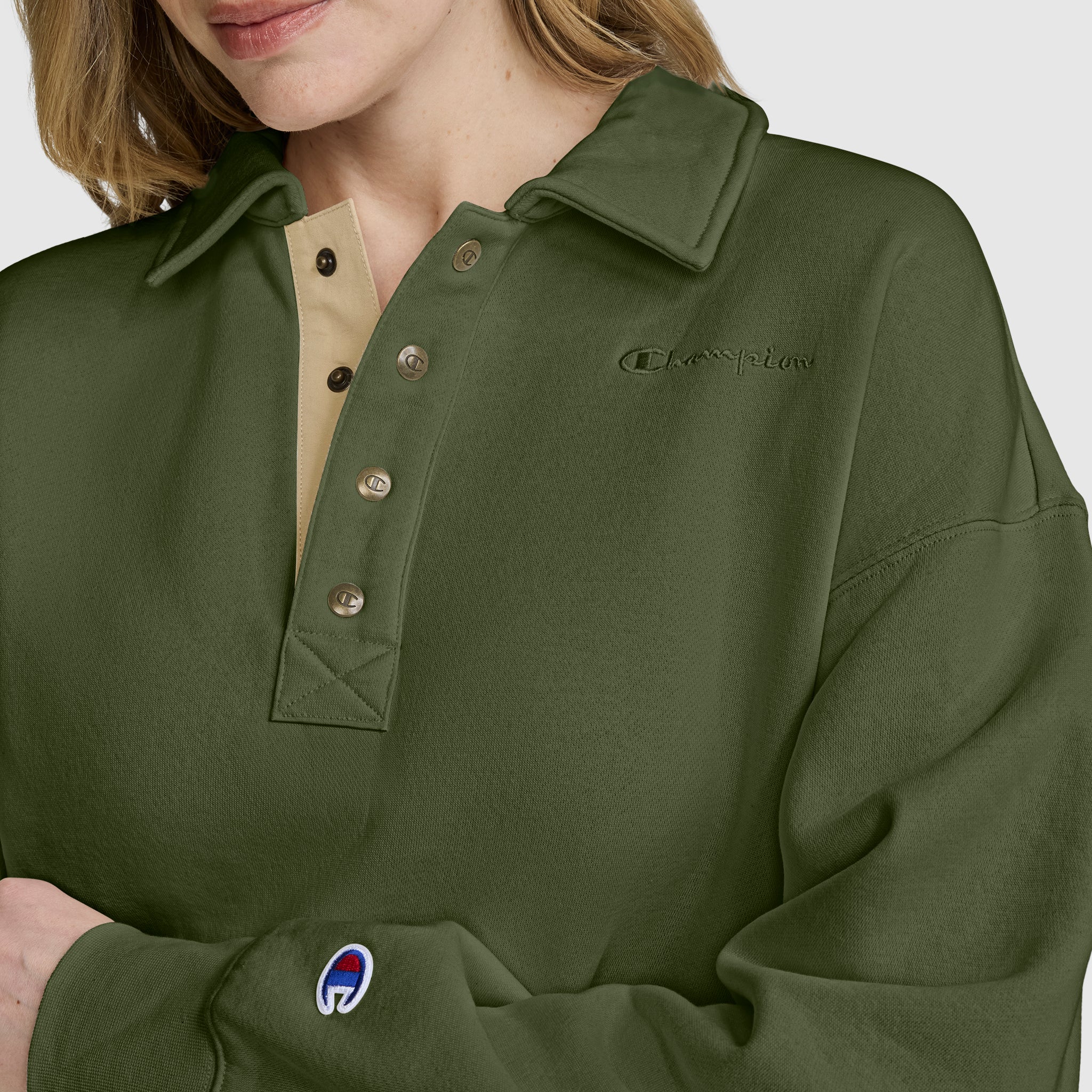 Champion T-Shirts Fleece Training Polo haut vert Chive