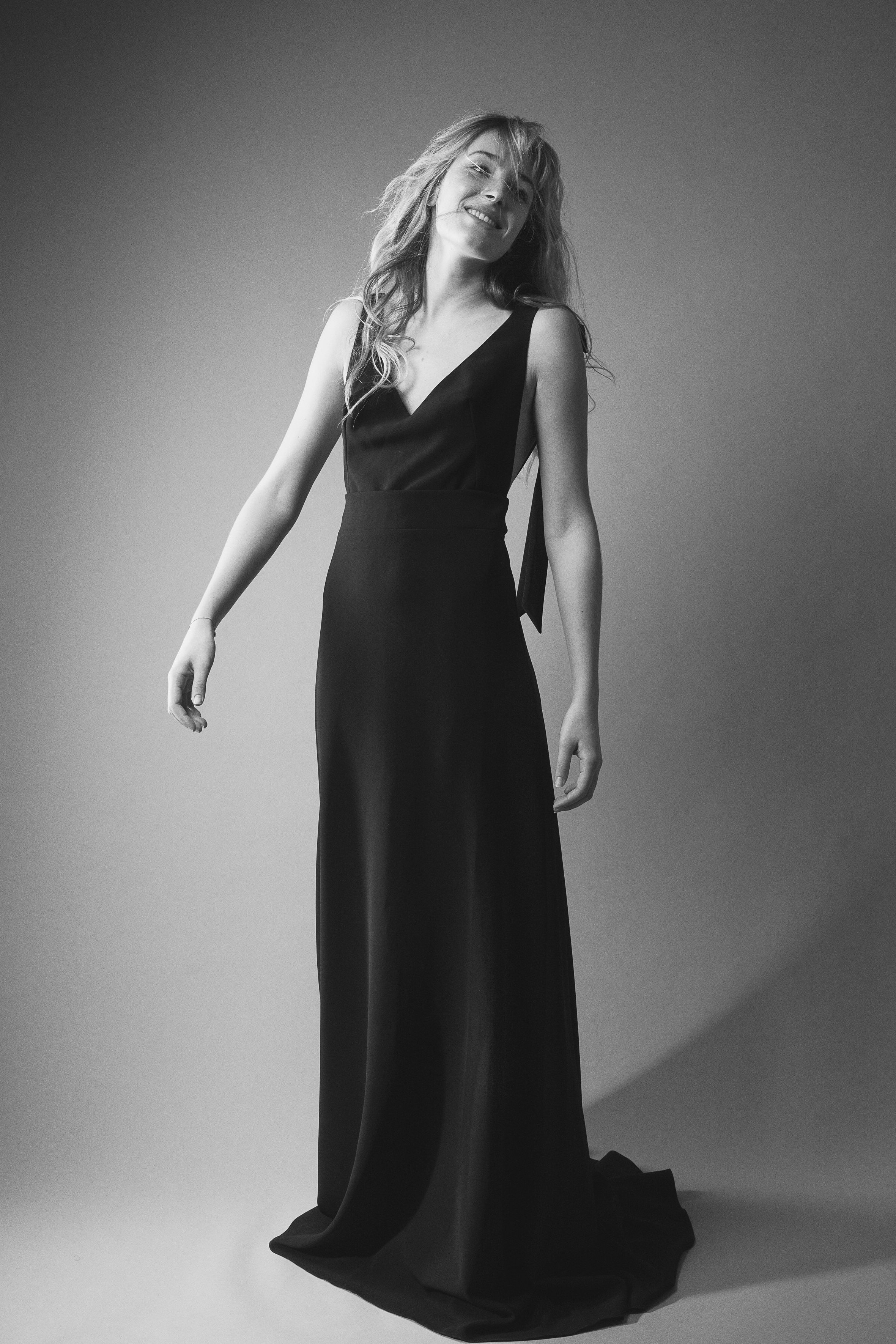 Maison Floret Prêt-à-marier Mick robe crêpe noir