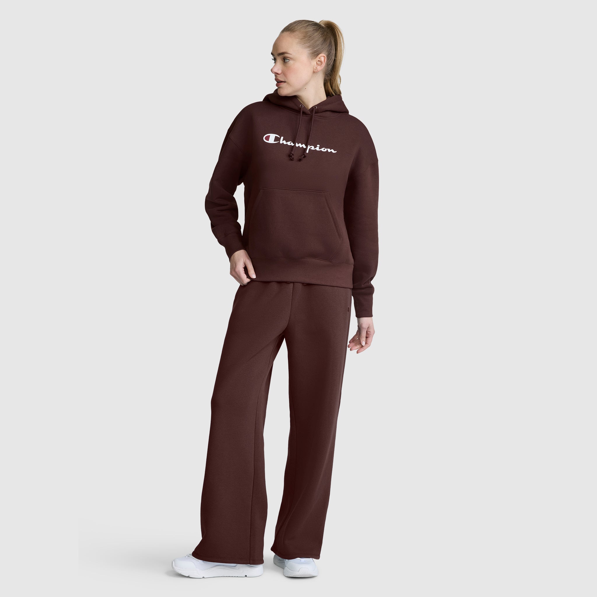 Champion Powerblend Relaxed Hoodie sweat Bitter Chocolate