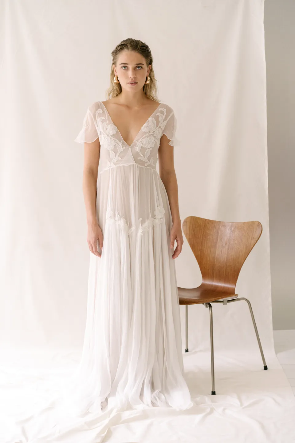 Maison Floret Jorg robe mousseline crêpon dentelle Lyon
