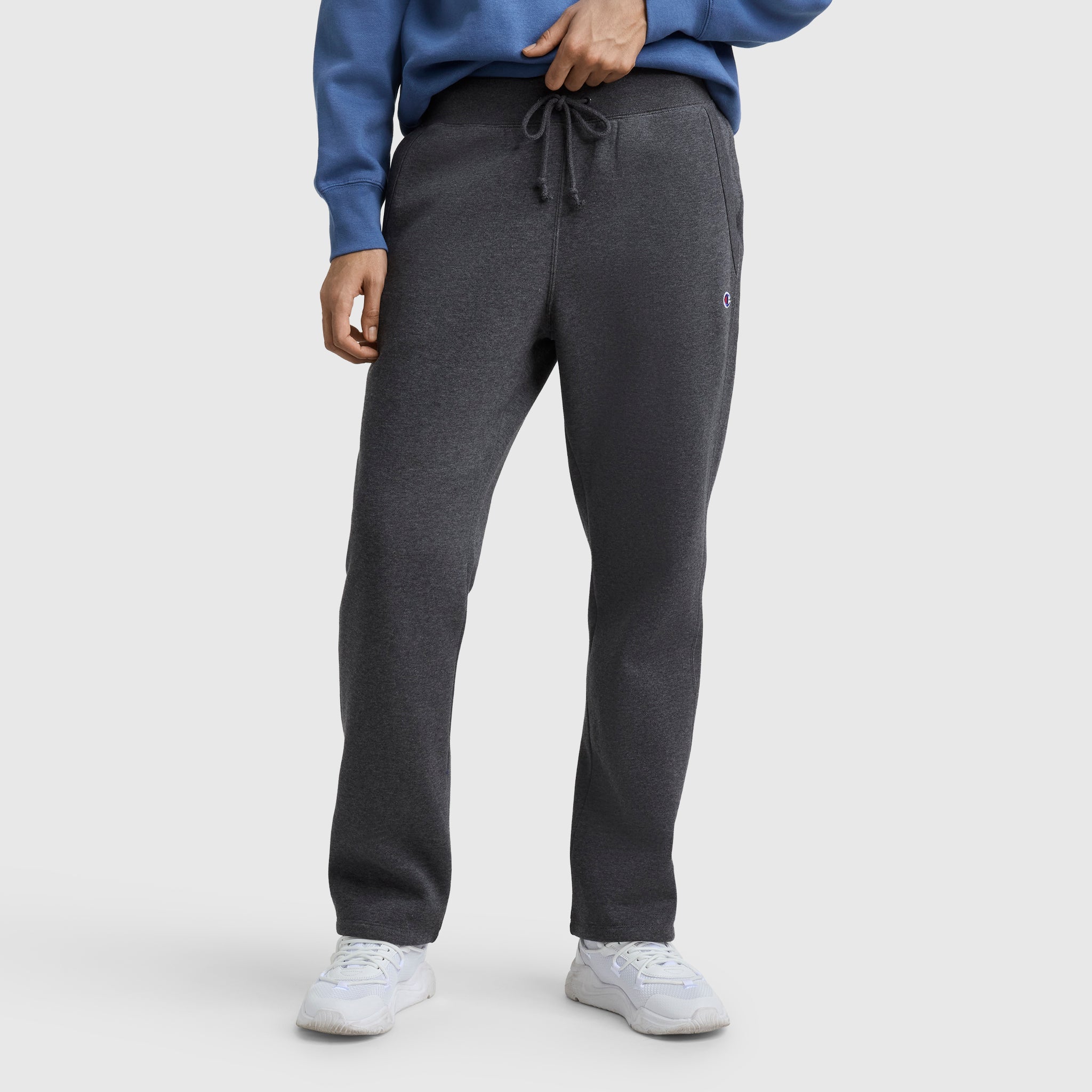 Champion Powerblend jogging droit gris molleton homme