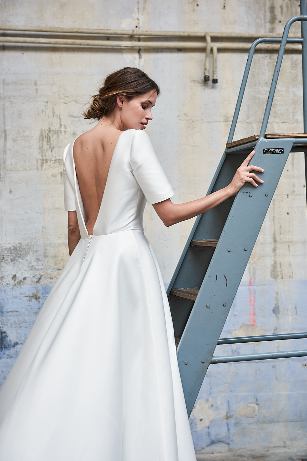 Maison Floret Sur-mesure Connor robe de mariée mikado de soie