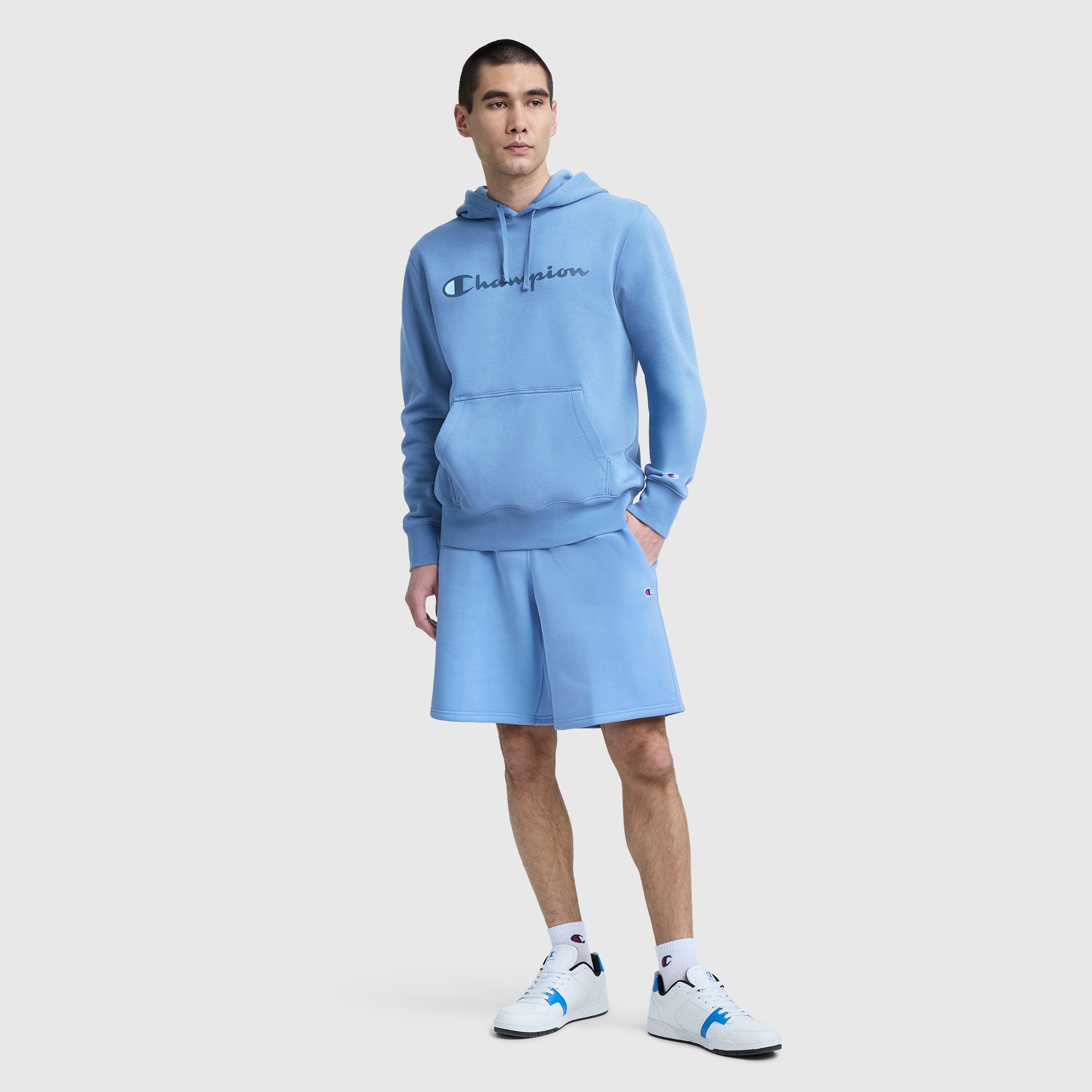 Champion 10" Powerblend Fleece Short short bleu Riviera
