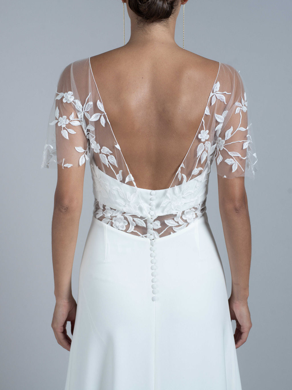 Rime Arodaky Kiss robe de mariée crêpe tulle brodé