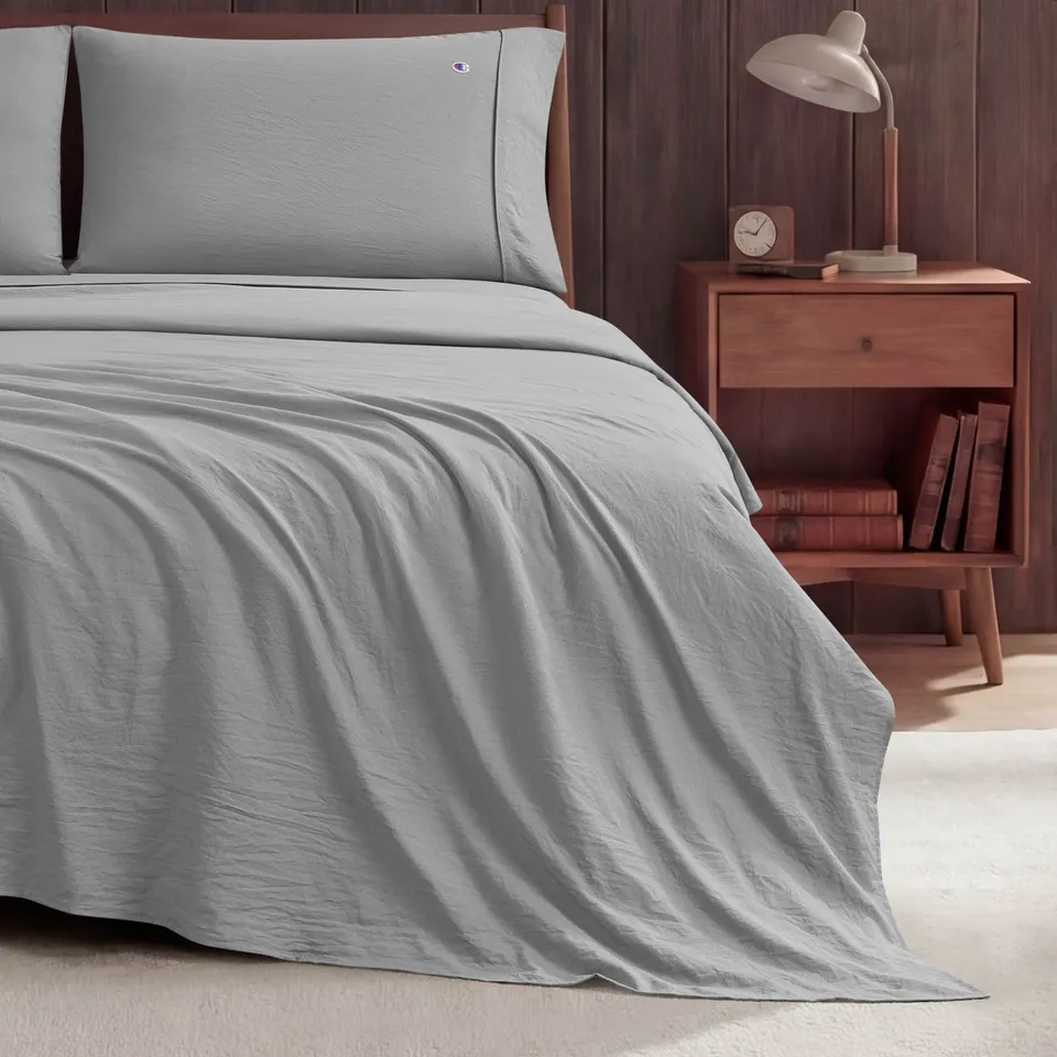 Champion Peak Comfort parure drap microfibre gris