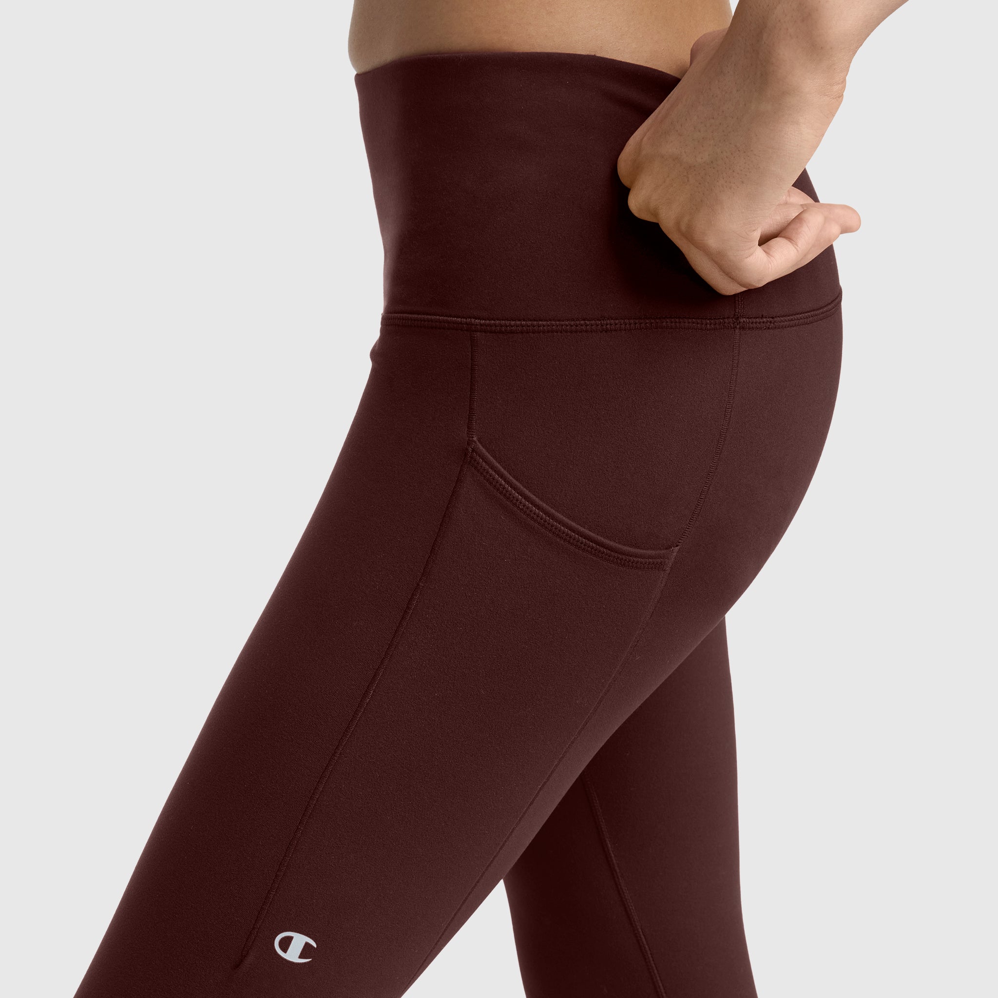 Champion Leggings C Logo legging marron Bitter Chocolate poches