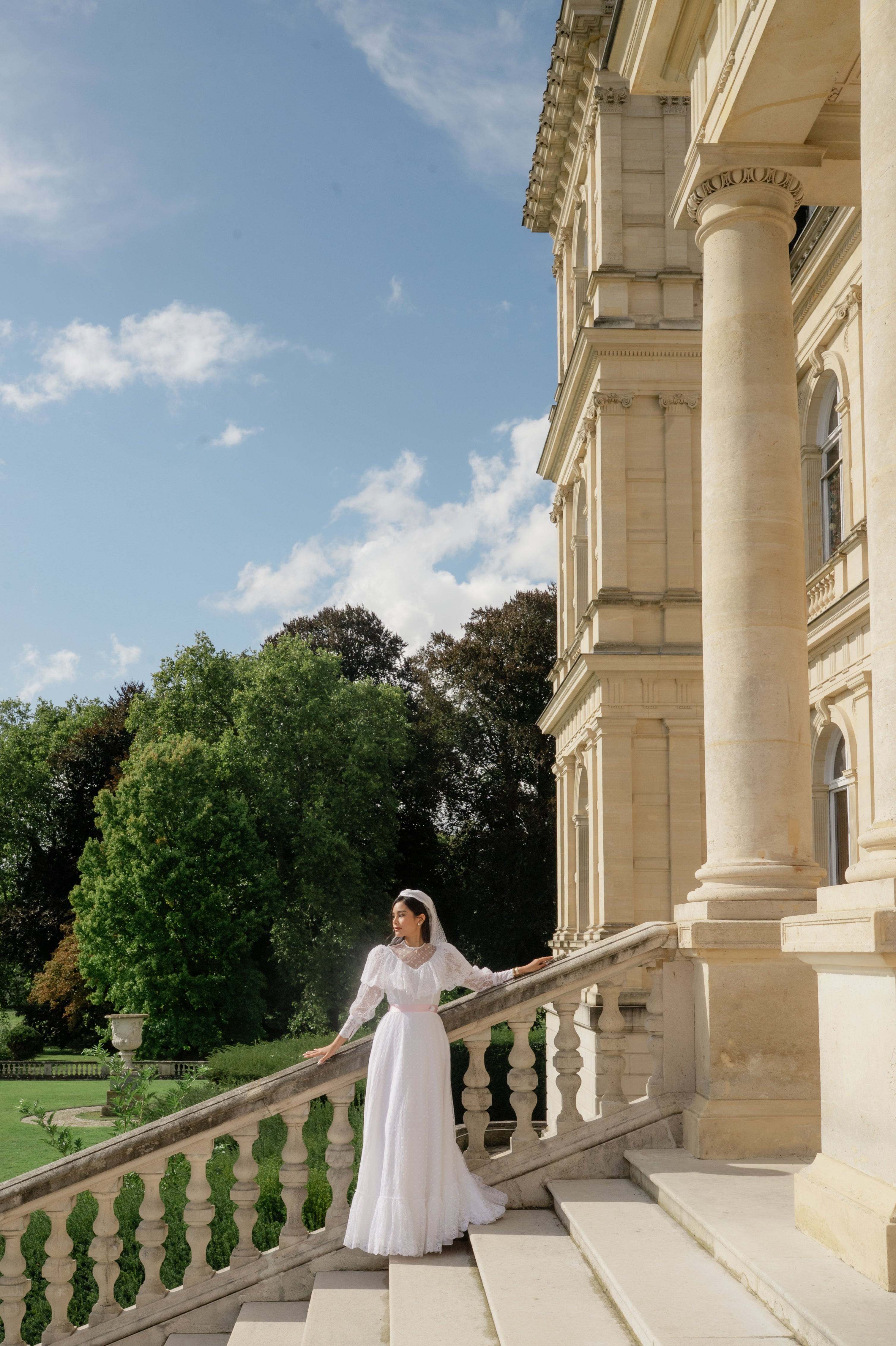Solène Gisèle La mariée Haydée robe de mariée blanc ruban rose