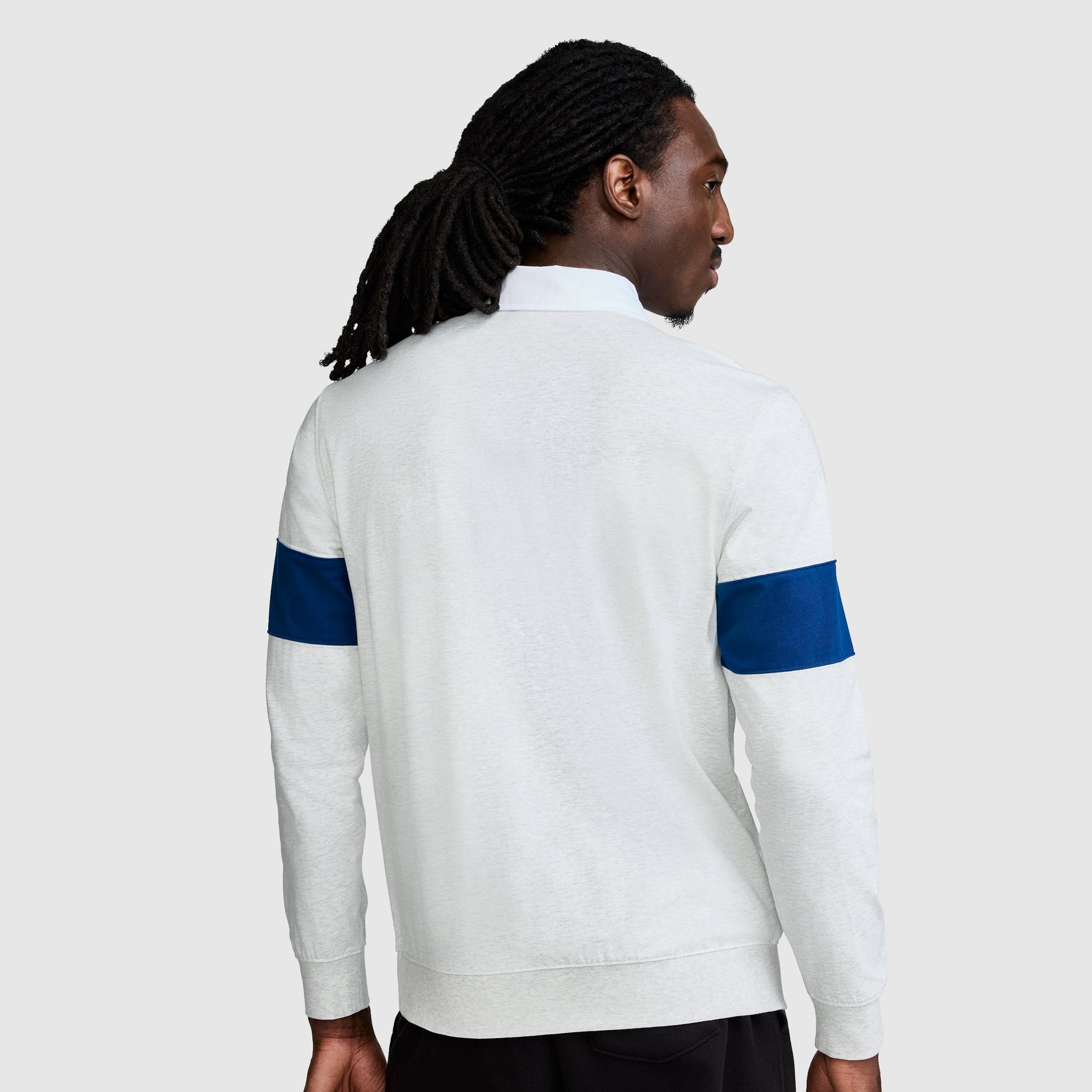 Champion Rugby Shirt coton rayé Gris Silver