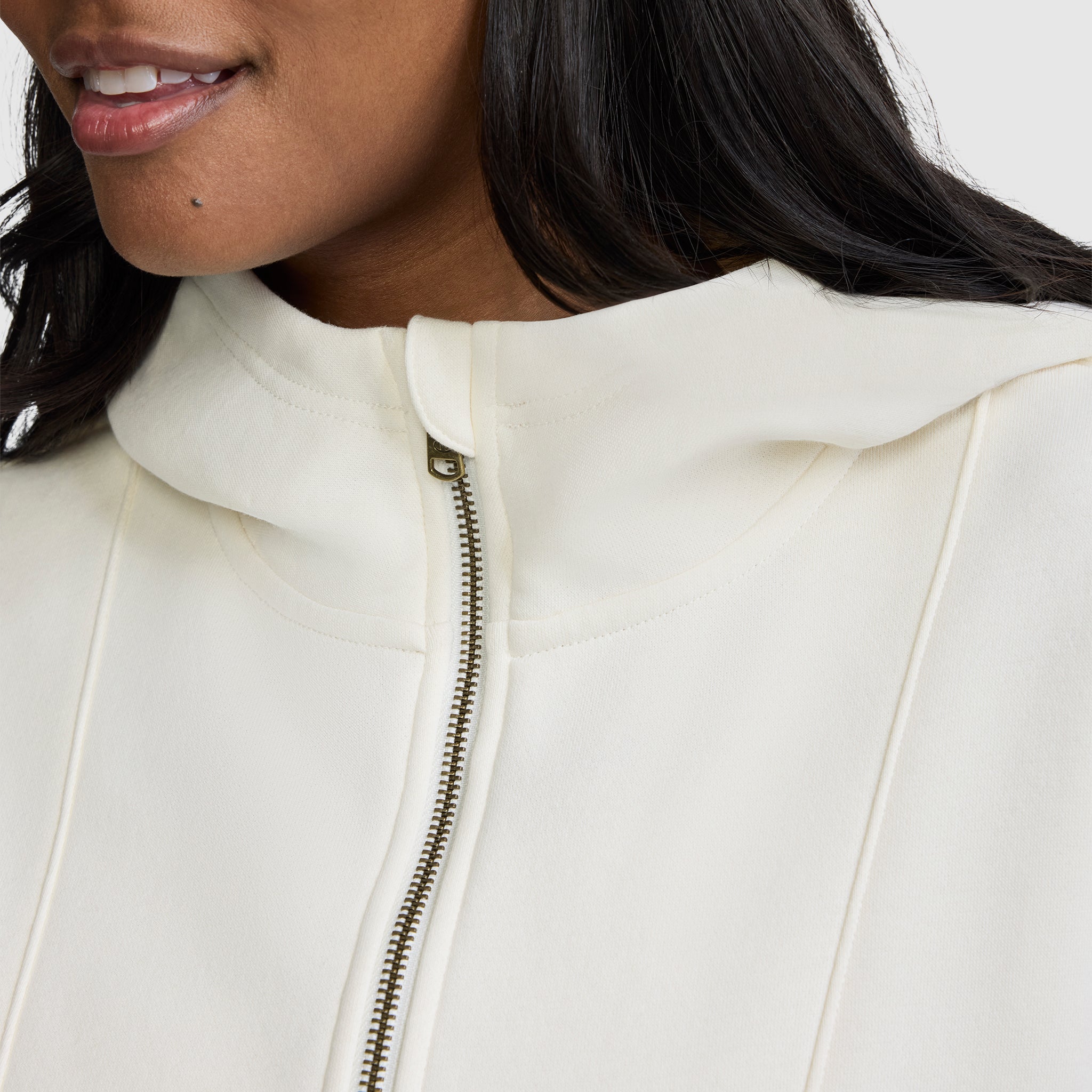 Champion Training Half-Zip Sweat écru Unbleached Cotton