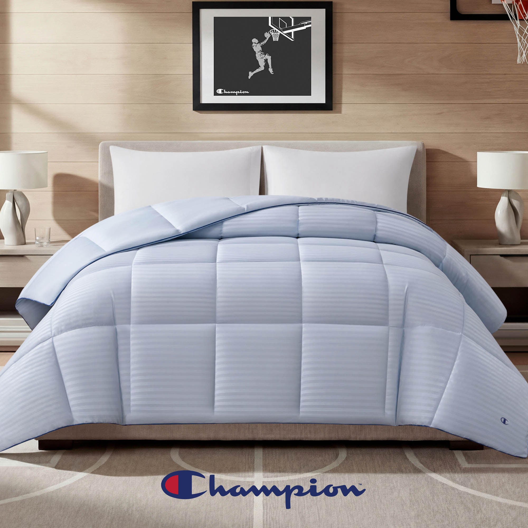 Champion Room Decor Cooling Down couette bleu clair Twin