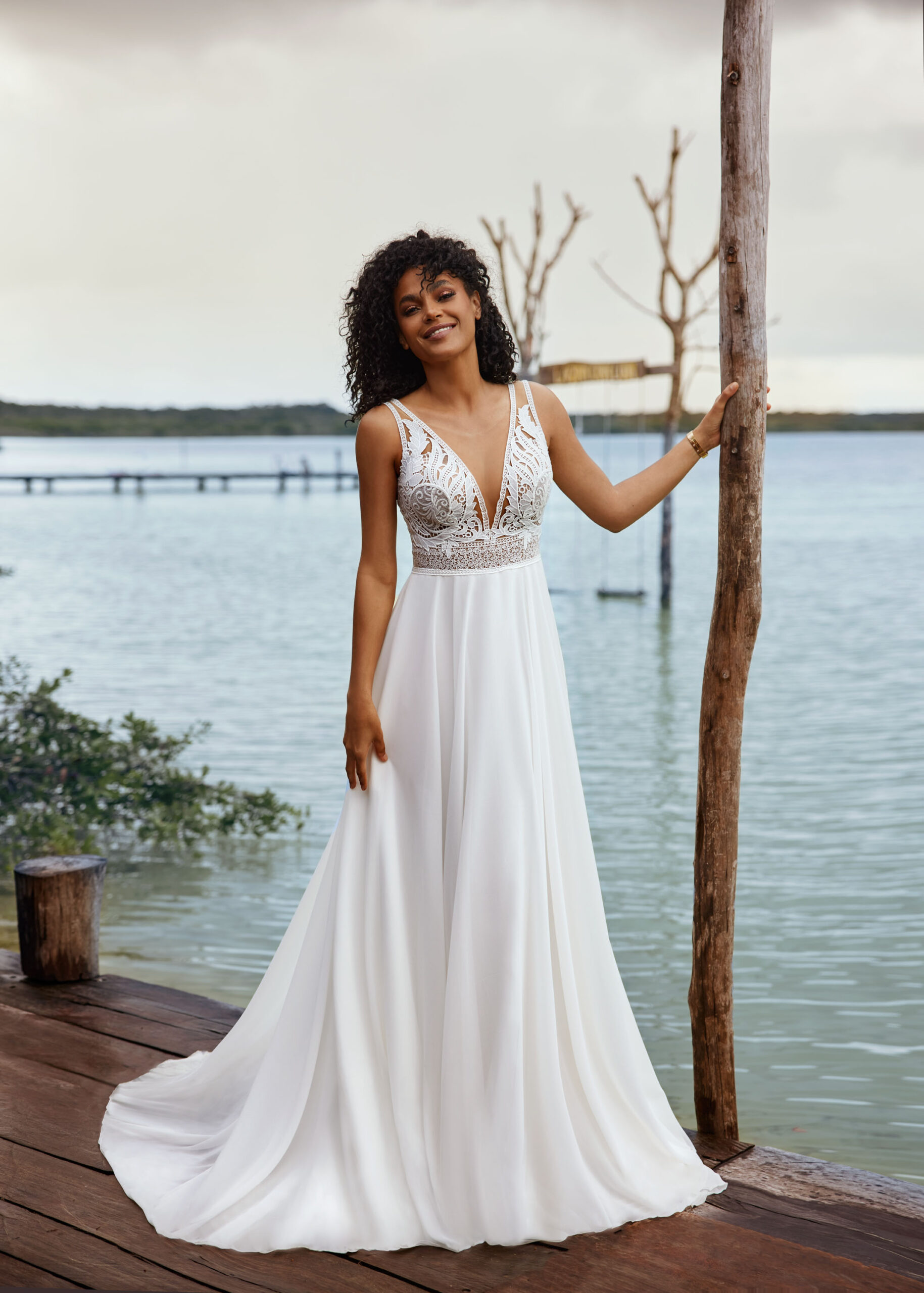 Hervé Paris Vintage Tartane robe de mariée vintage