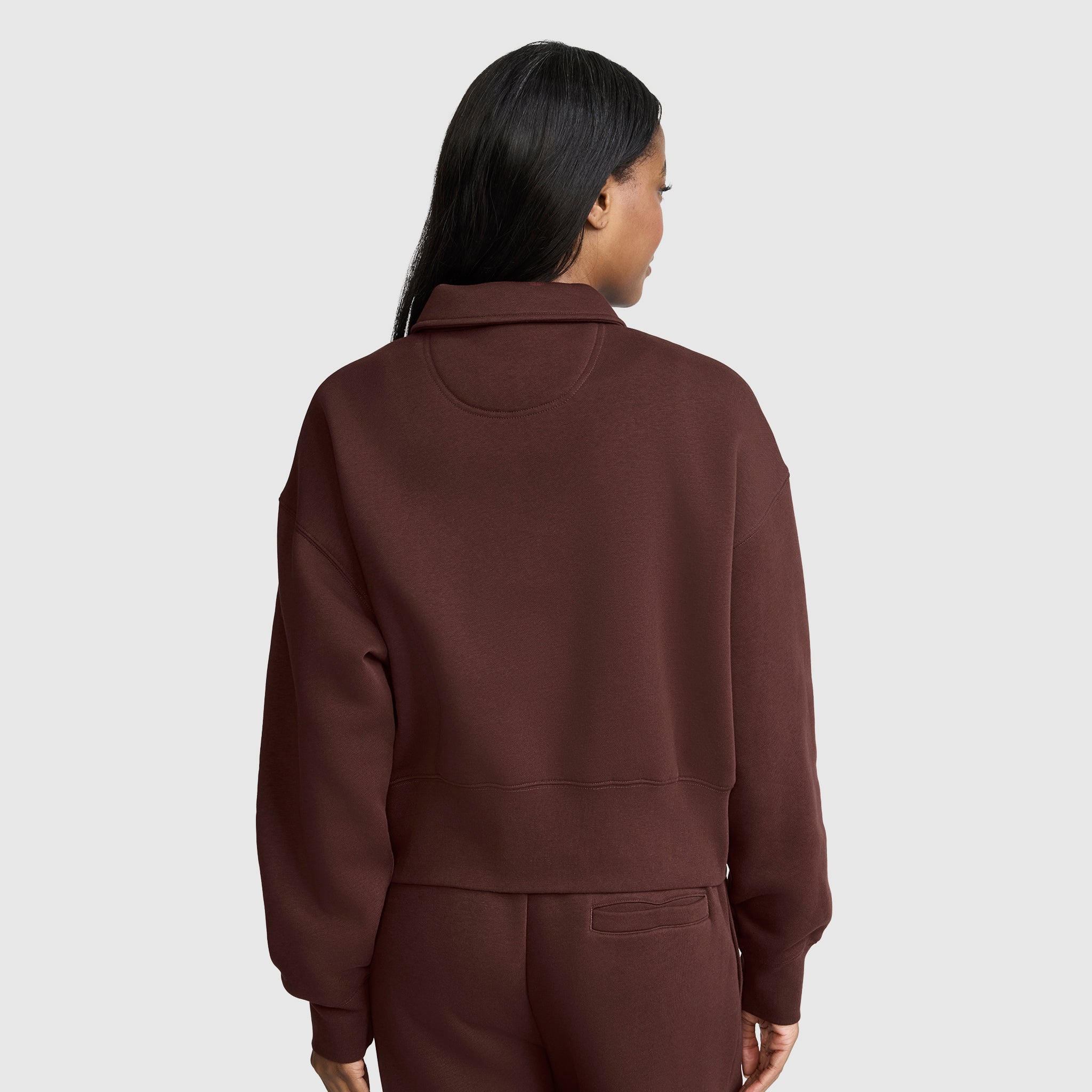 Champion Fleece Training Polo polo femme marron Bitter Chocolate