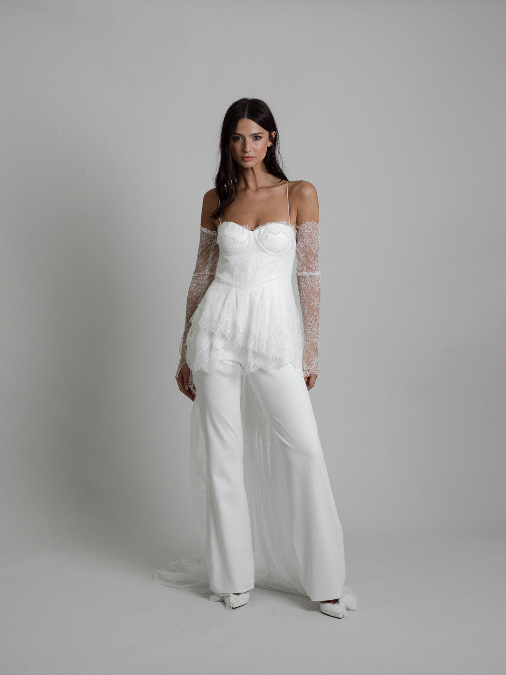 Rime Arodaky Bridal Cosmic combinaison mariage crêpe dentelle