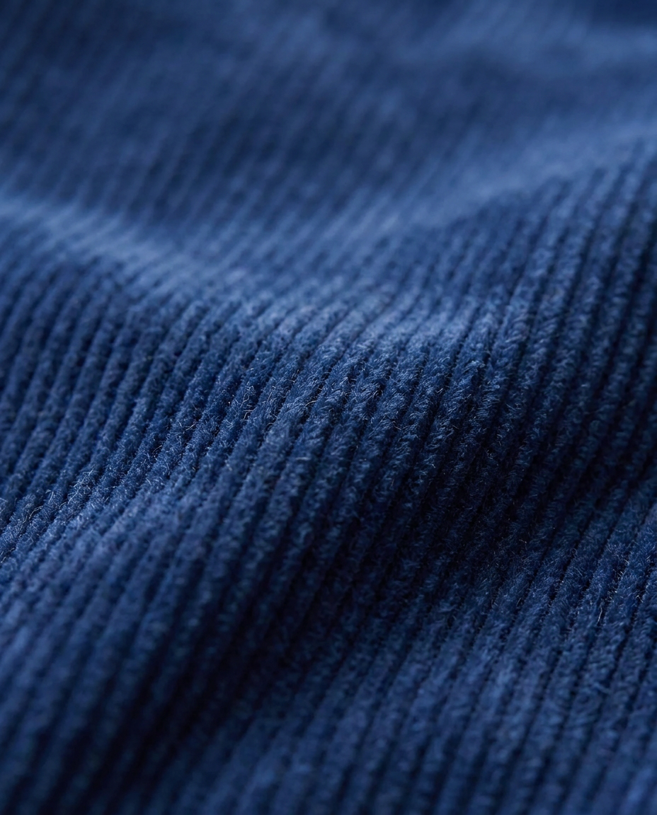 LAFAURIE DEAN Velours pantalon bleu marin coupe ajustée