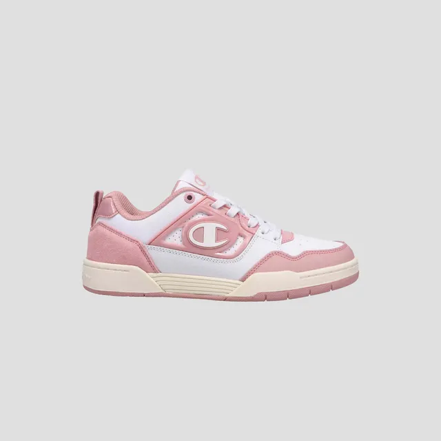 Champion 5-on-5 Low Baskets Femme White/Wow Pink Basses