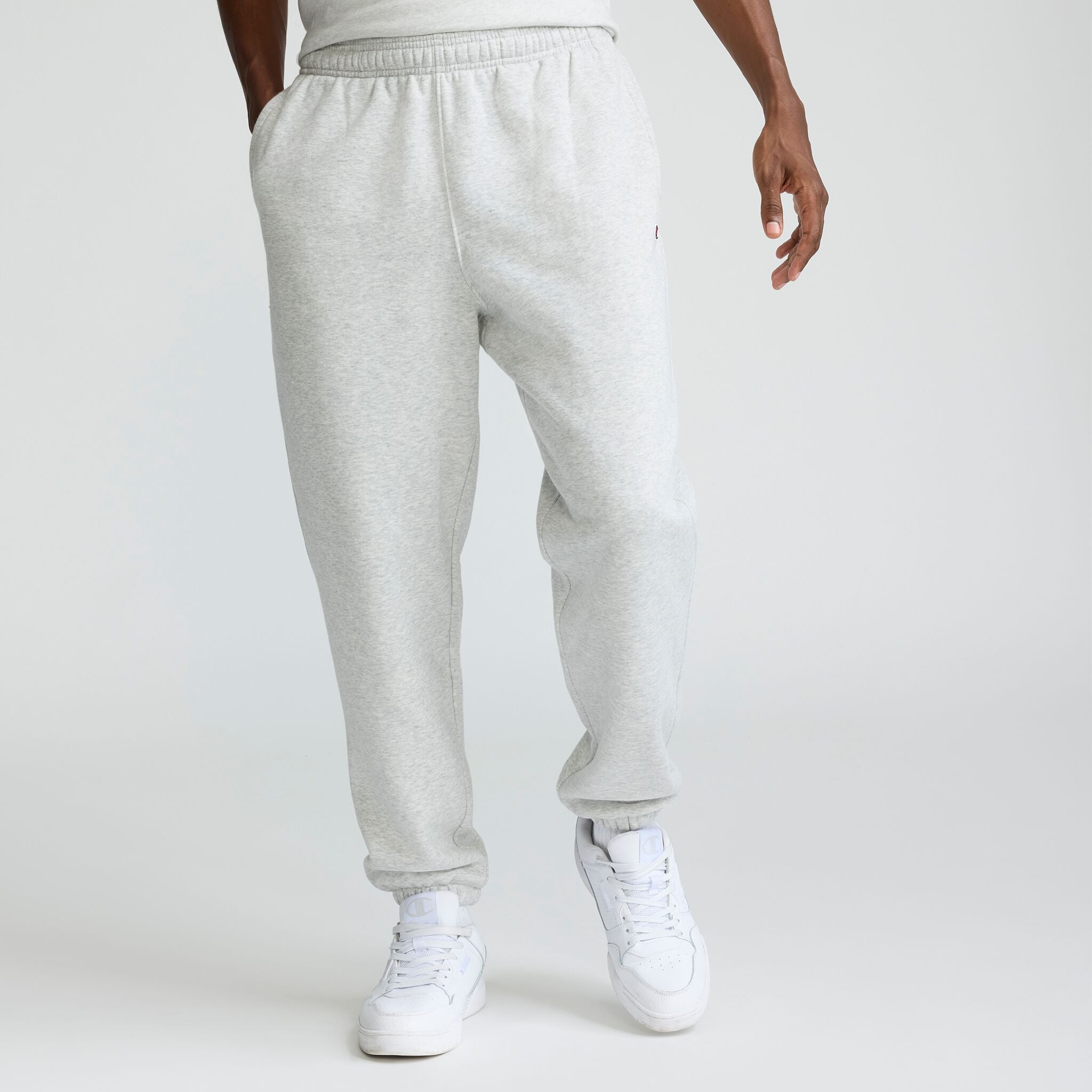 Champion Powerblend jogging homme Platinum Silver molleton