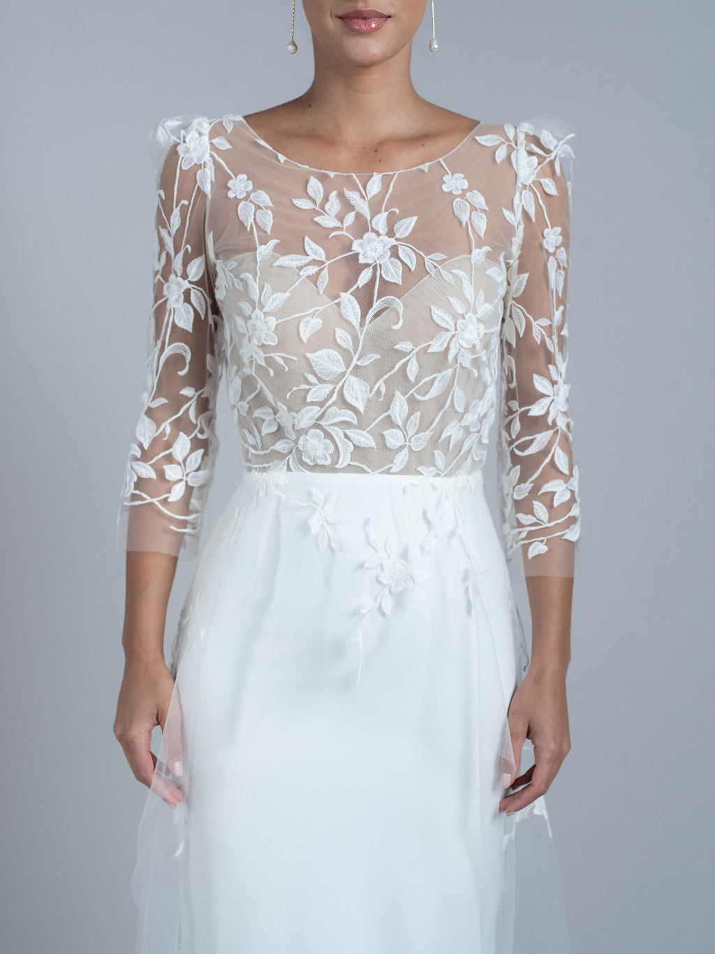 Rime Arodaky Bridal Palmer robe tulle brodé fleurs