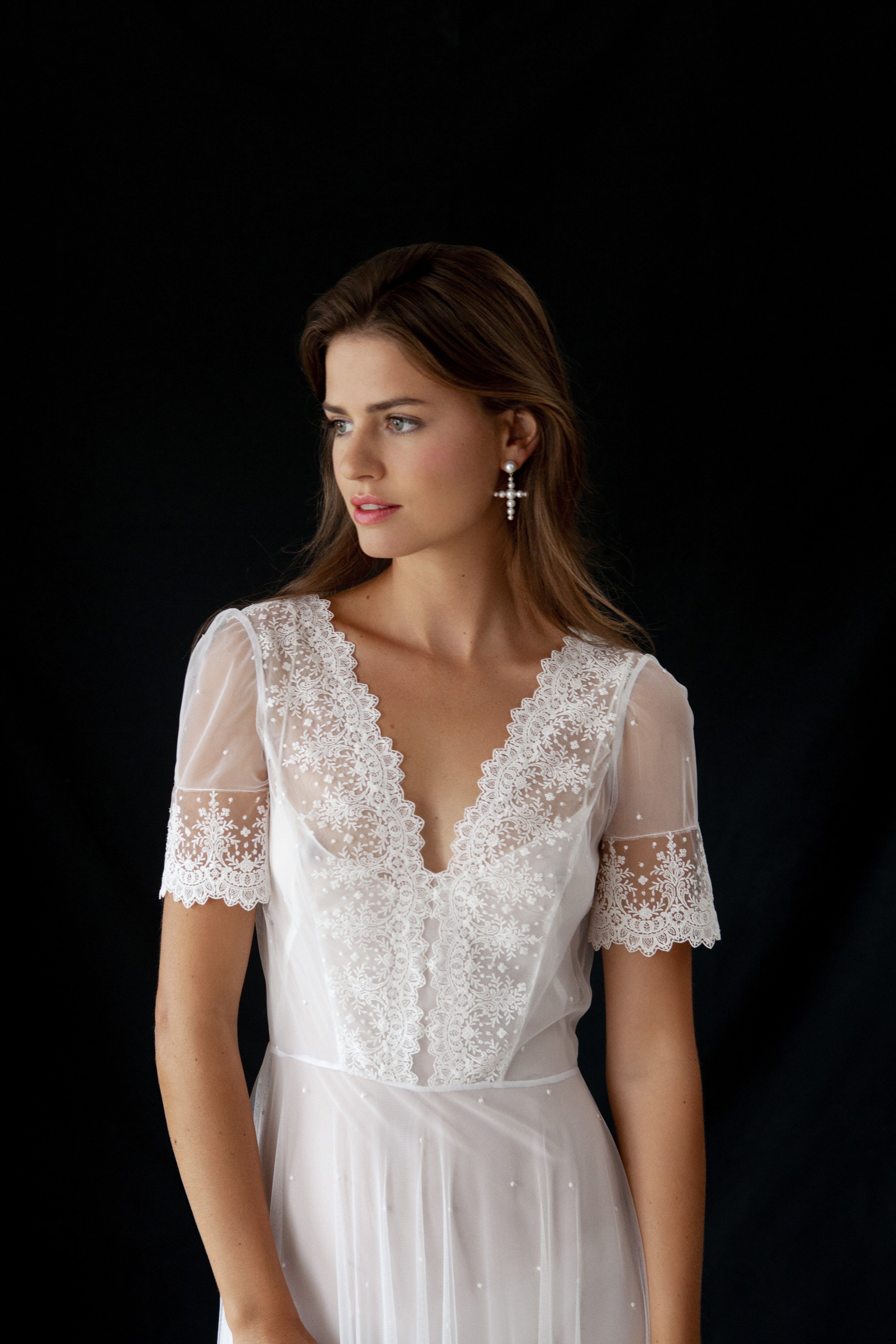 Maison Floret Sur-mesure Célestin robe plumetis dentelle