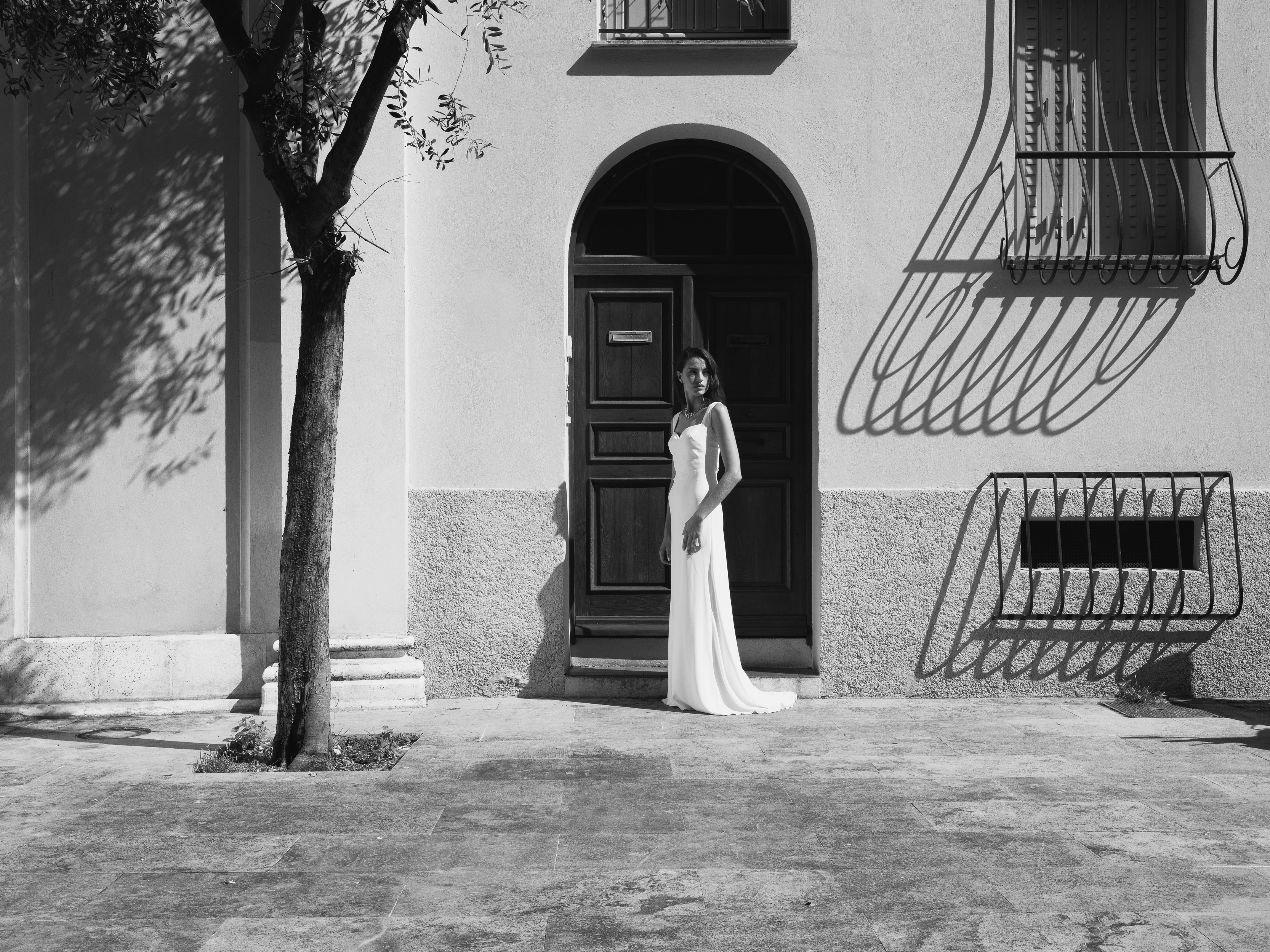 Maison Floret Sur-mesure Vittorio robe cœur crêpe fluide