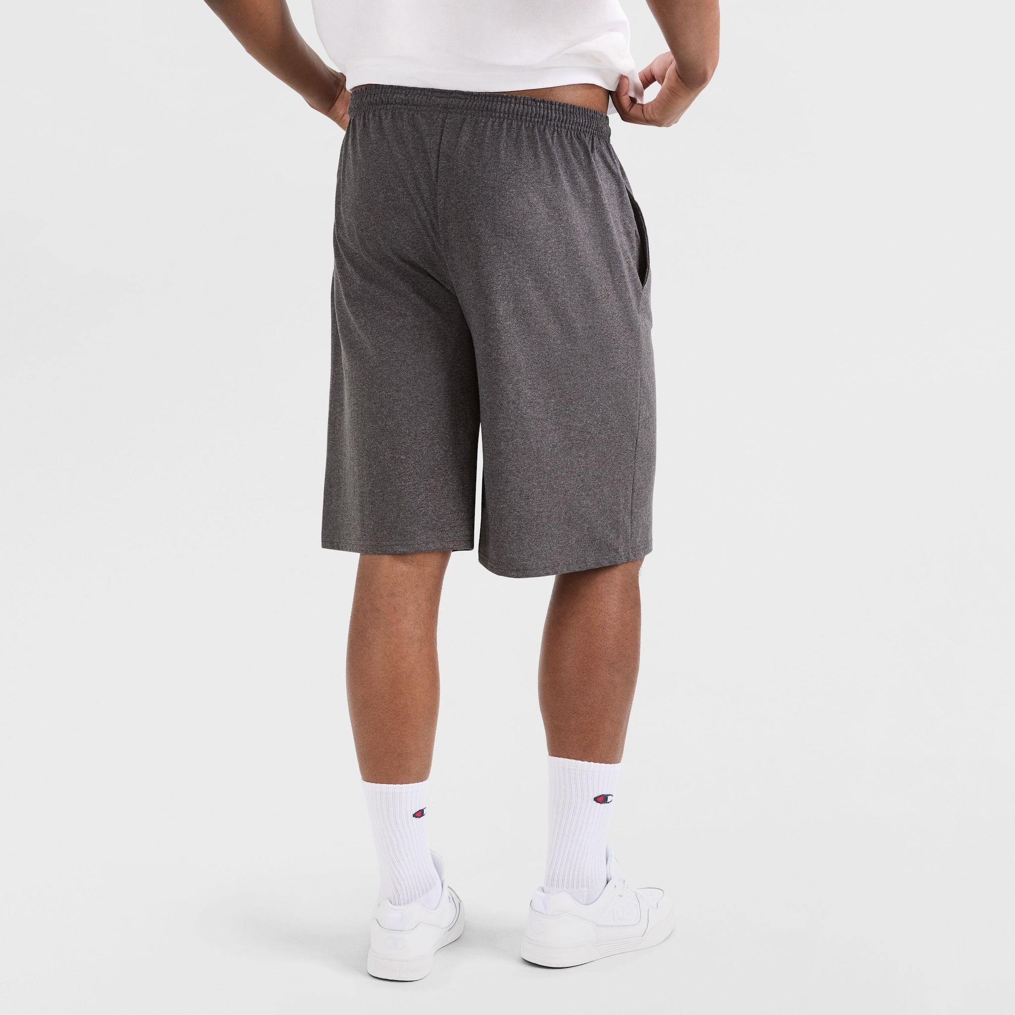 Champion Shorts 9" Lounge C Patch short gris chiné grande taille
