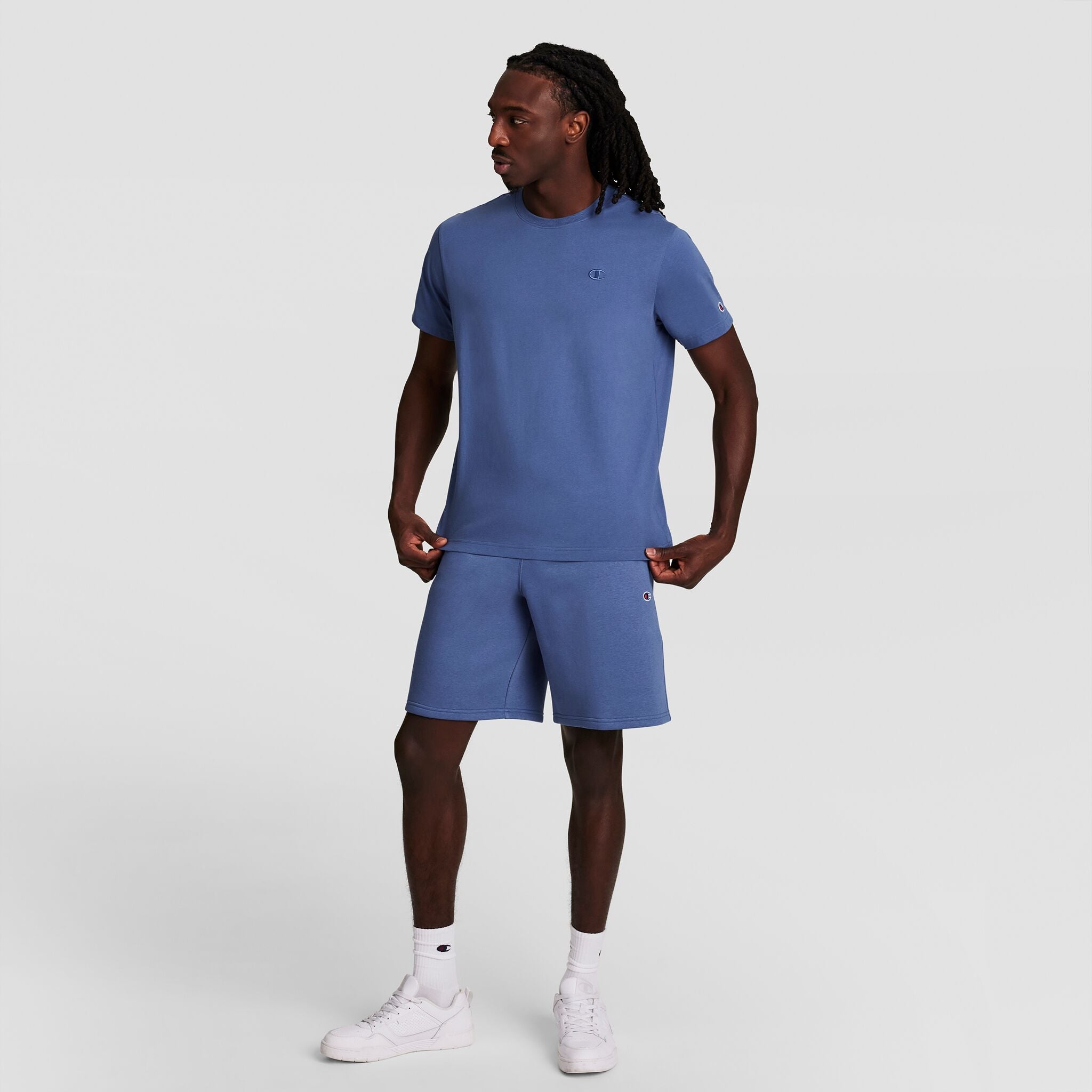 Champion Classic C Logo t-shirt homme Coastal Fjord coton