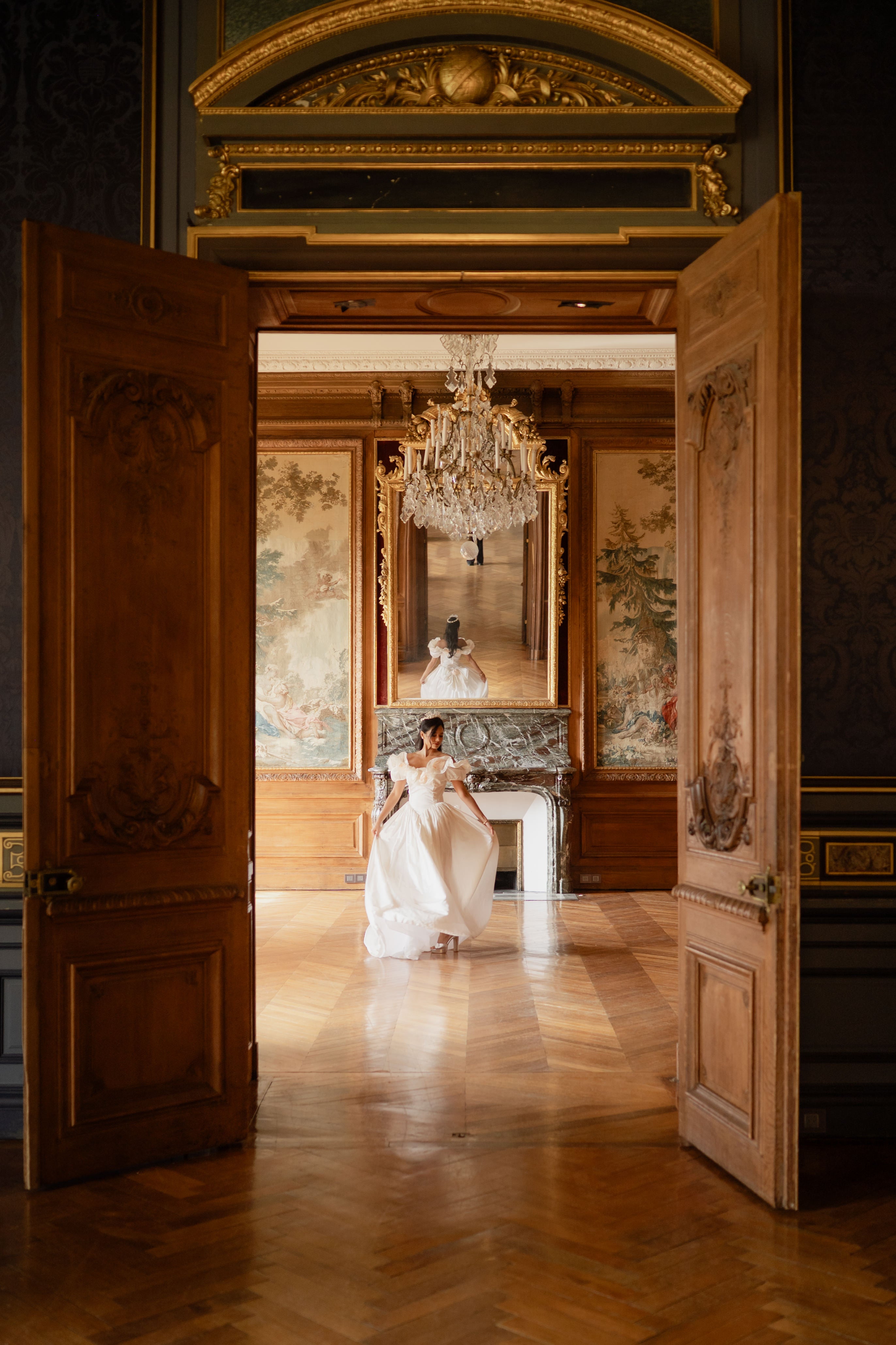 Solène Gisèle La mariée Diane robe mariée ivoire rose poudré