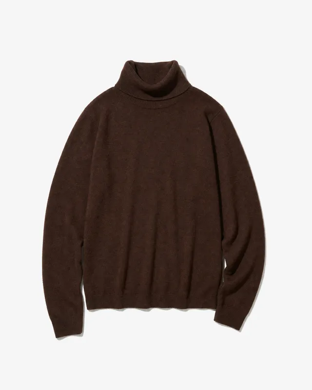 Lafaurie Gavino pull col roulé marron noix laine