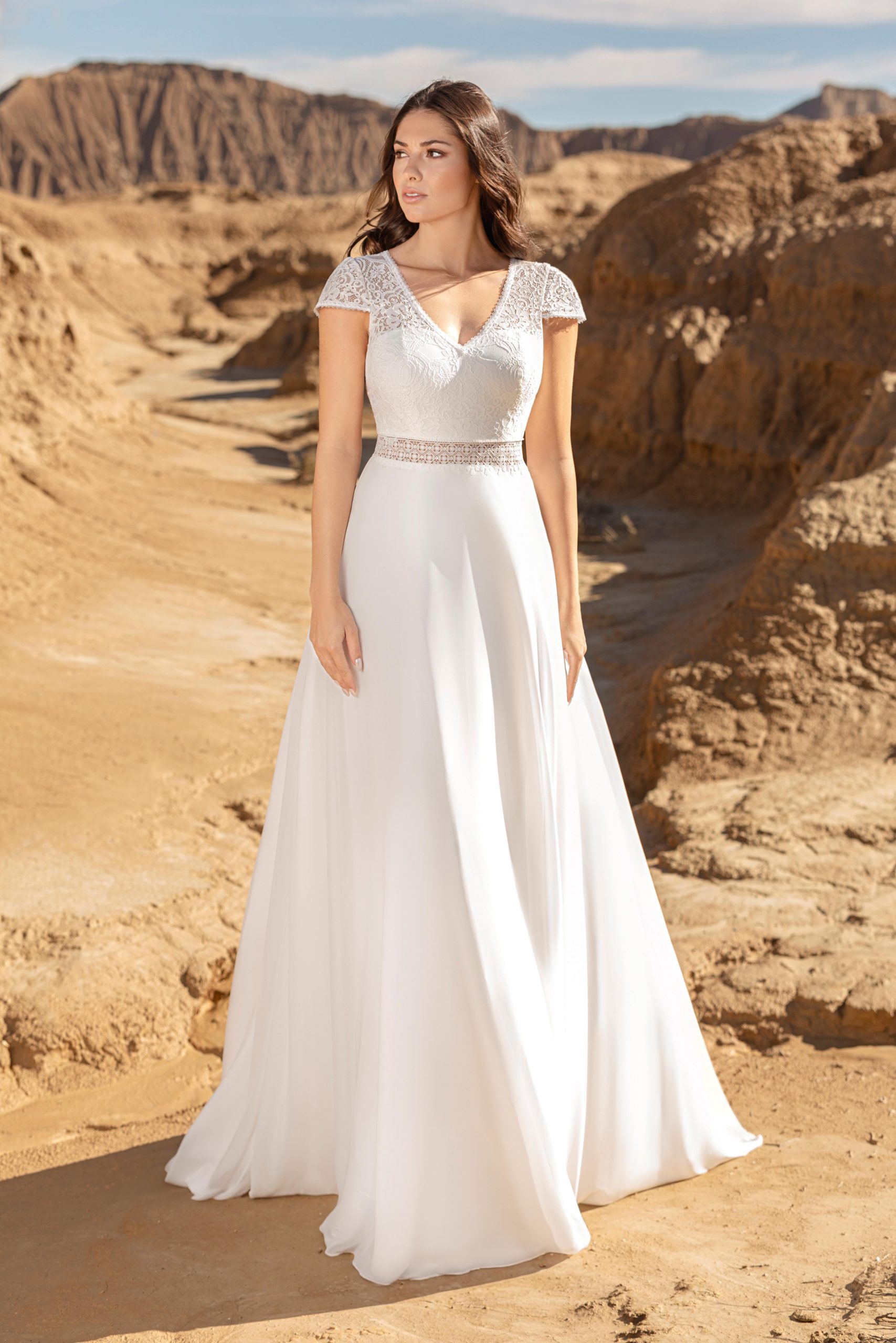 Le Jour de Notre Oui AMANDA robe de mariée blanche longue